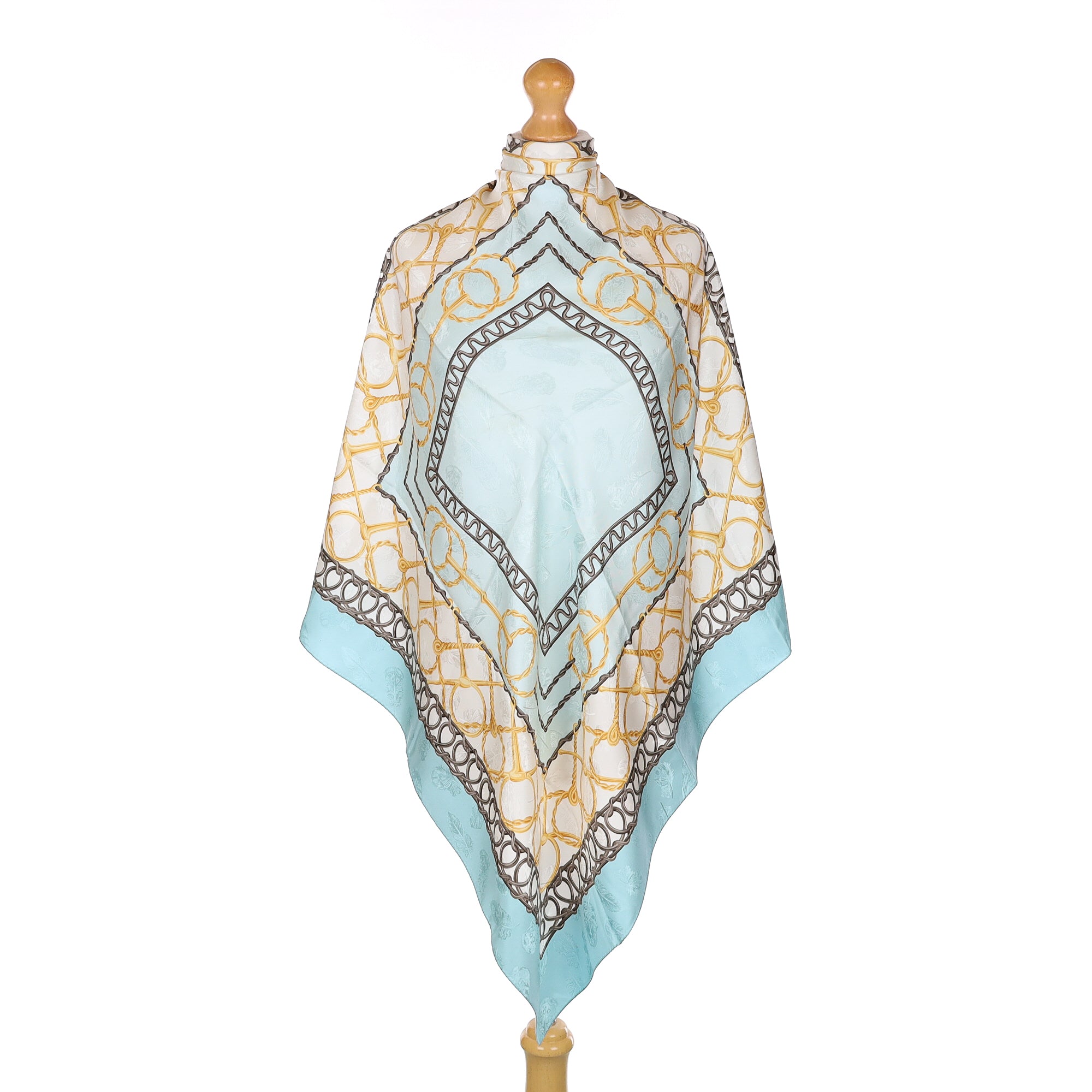 Carlisle Silver And Gold Equestrian Silk Scarf