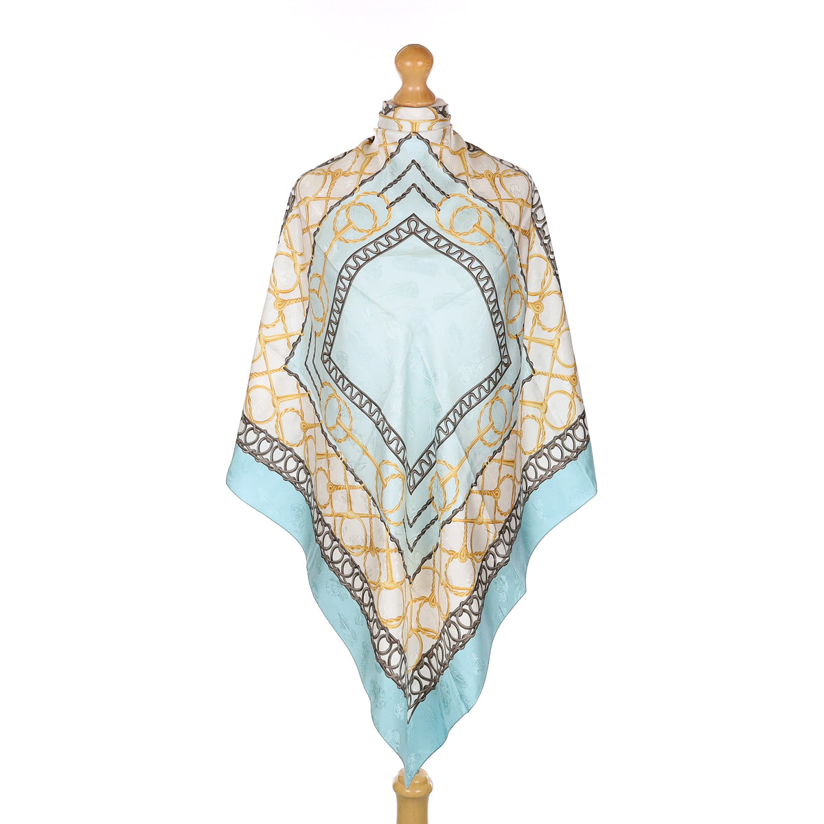 Carlisle Silver And Gold Equestrian Silk Scarf