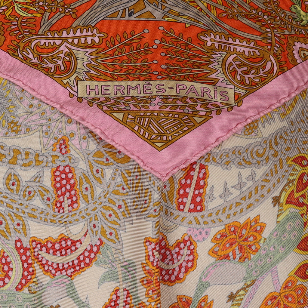 Hermès Maîtres De La Forêt Silk Scarf Rare