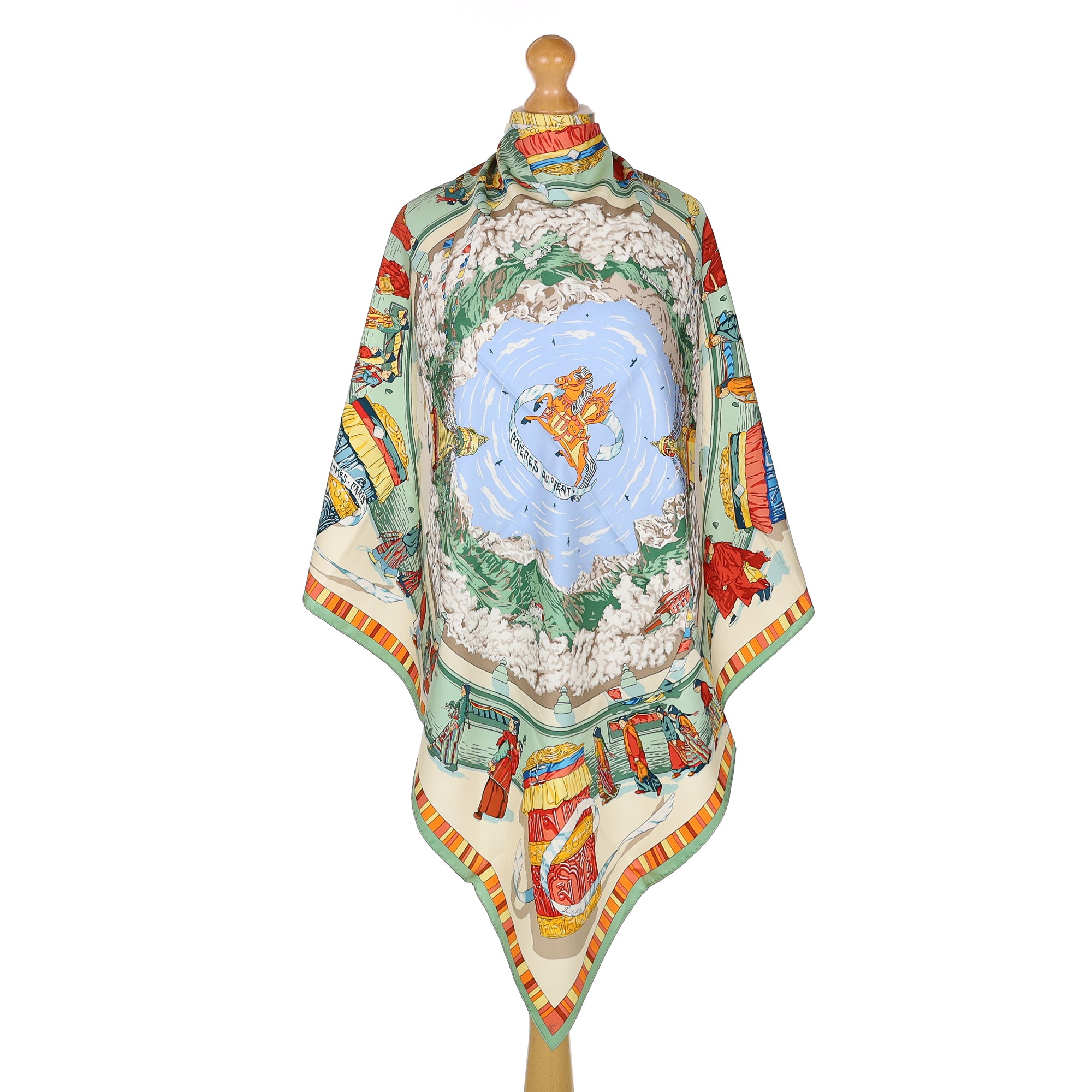 Hermès Prières Au Vent Silk Scarf