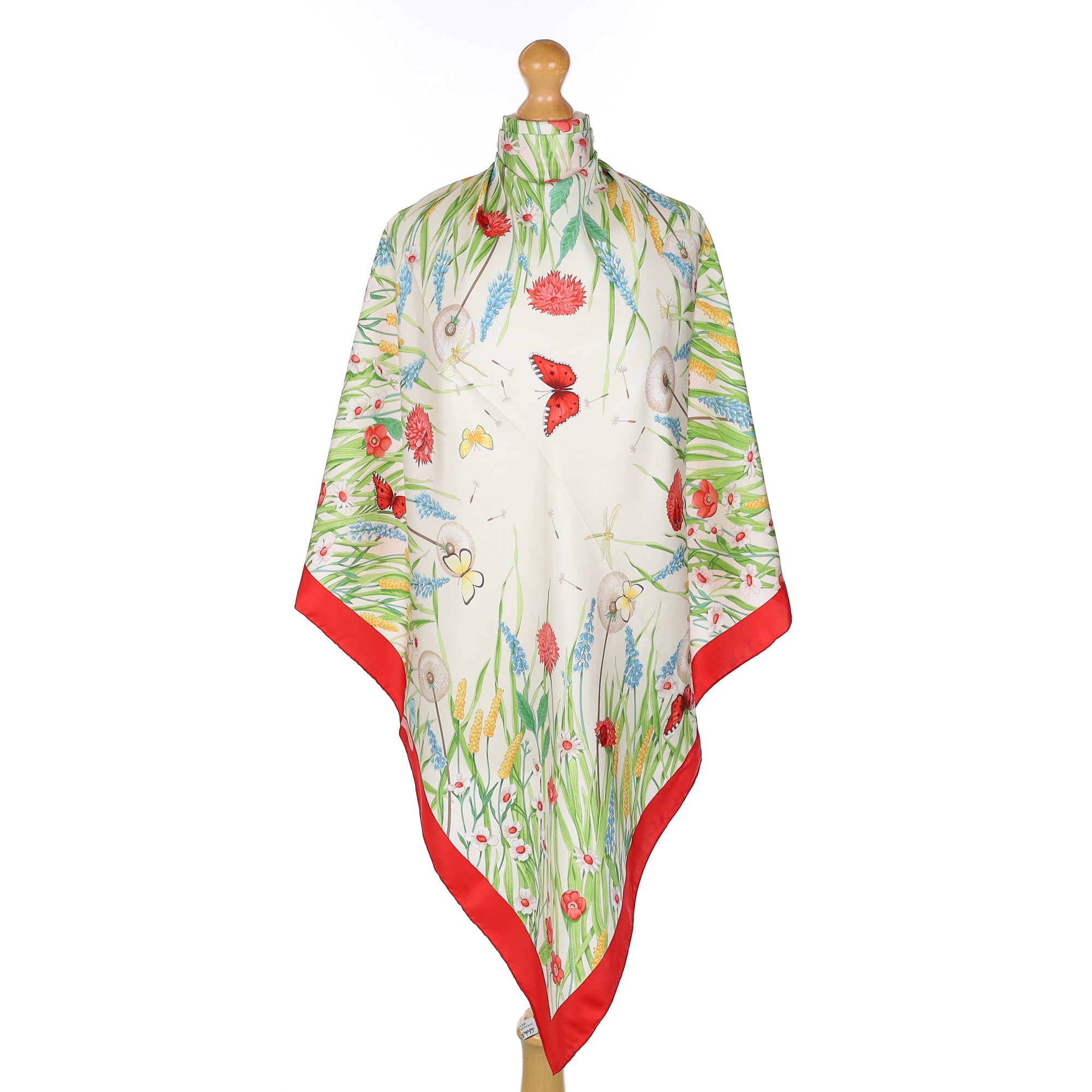 Boxed Salvatore Dandelion Garden Ferragamo Silk Scarf