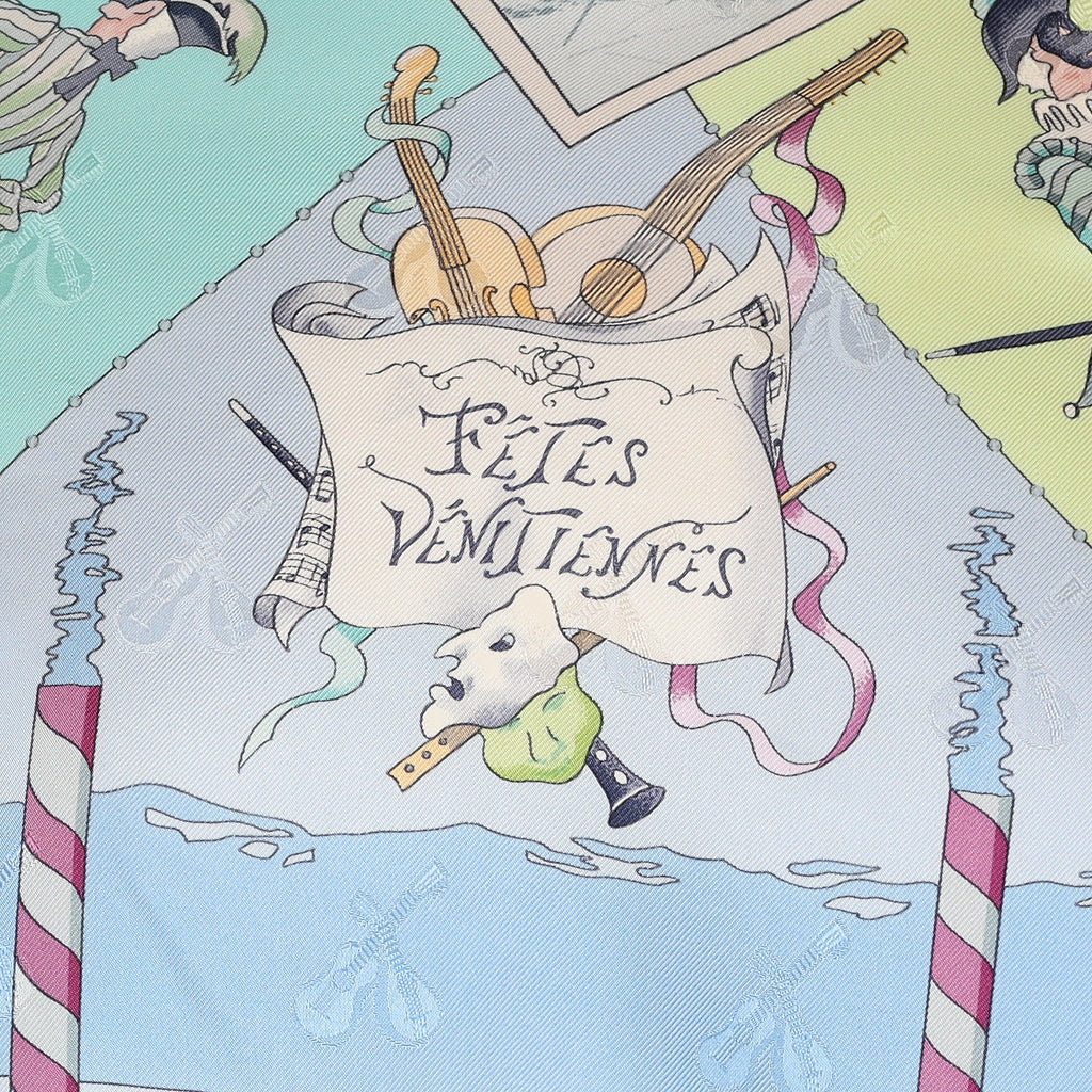 Hermès Fétes Vénitiennes Silk Scarf