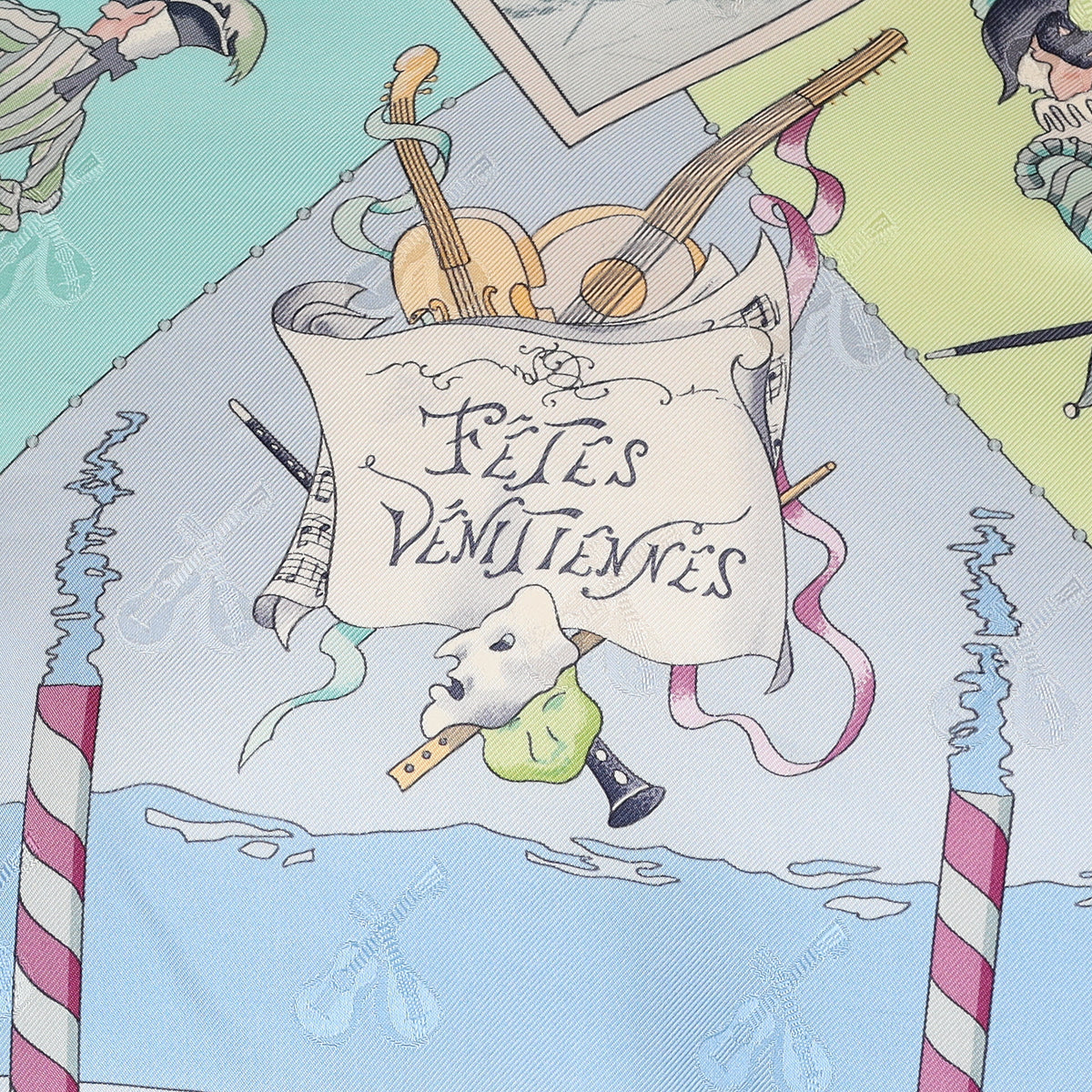 Hermès Fétes Vénitiennes Silk Scarf