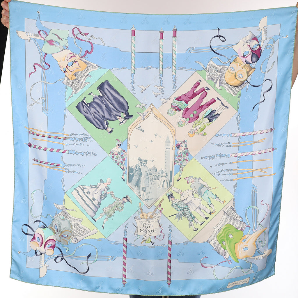 Hermès Fétes Vénitiennes Silk Scarf