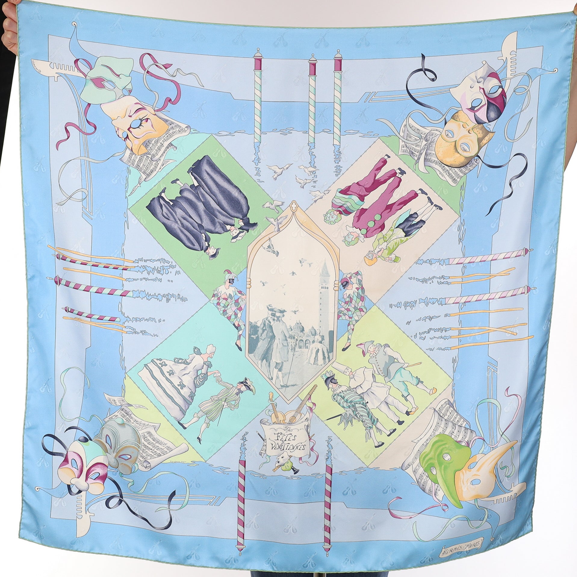 Hermès Fétes Vénitiennes Silk Scarf