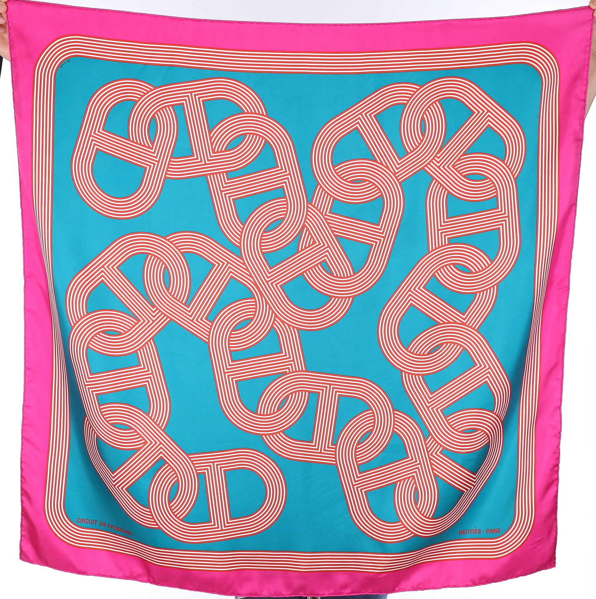 Hermès Circuit 24 Faubourg Silk Scarf