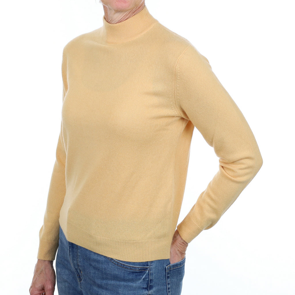 Apricot Orange Cashmere Turtle Neck Jumper Small