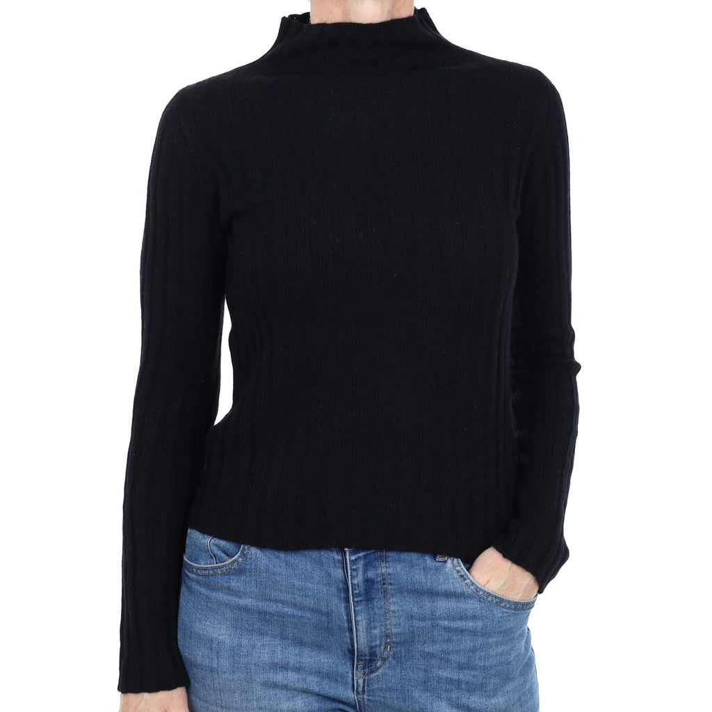 Black Cashmere Turtle Neck Jumper Small