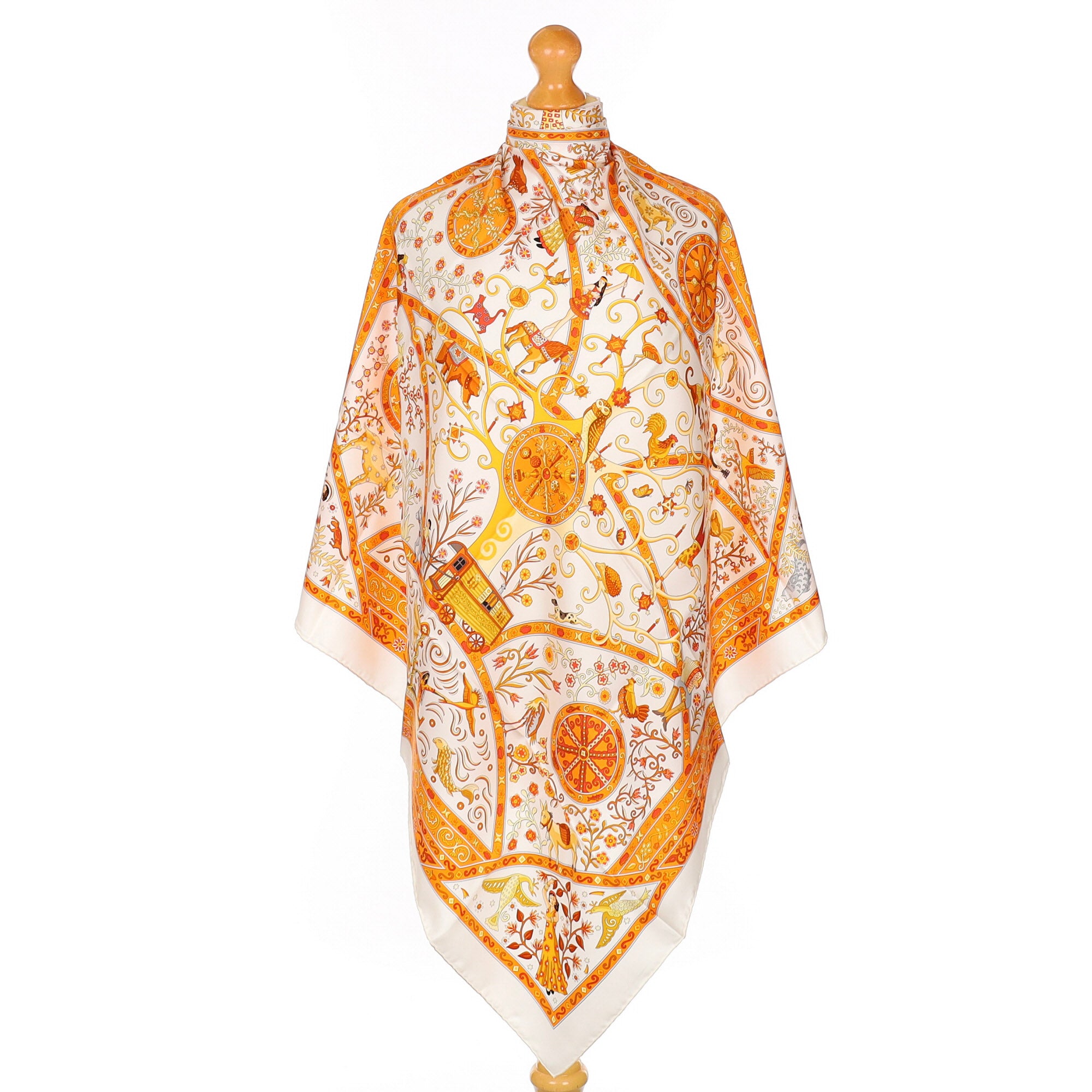 Pristine Hermès Peuple Du Vent Silk Scarf Quite Rare