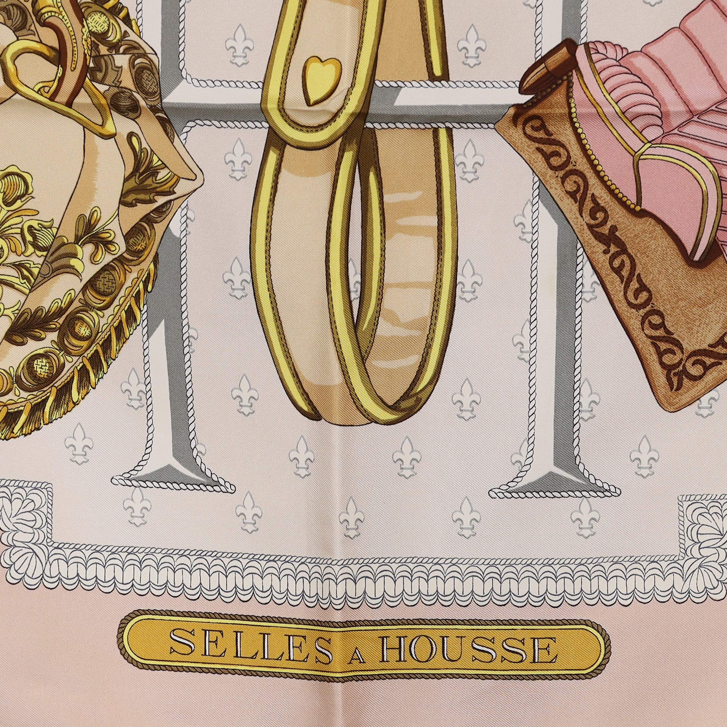 Hermès Selles a Housse Silk Scarf