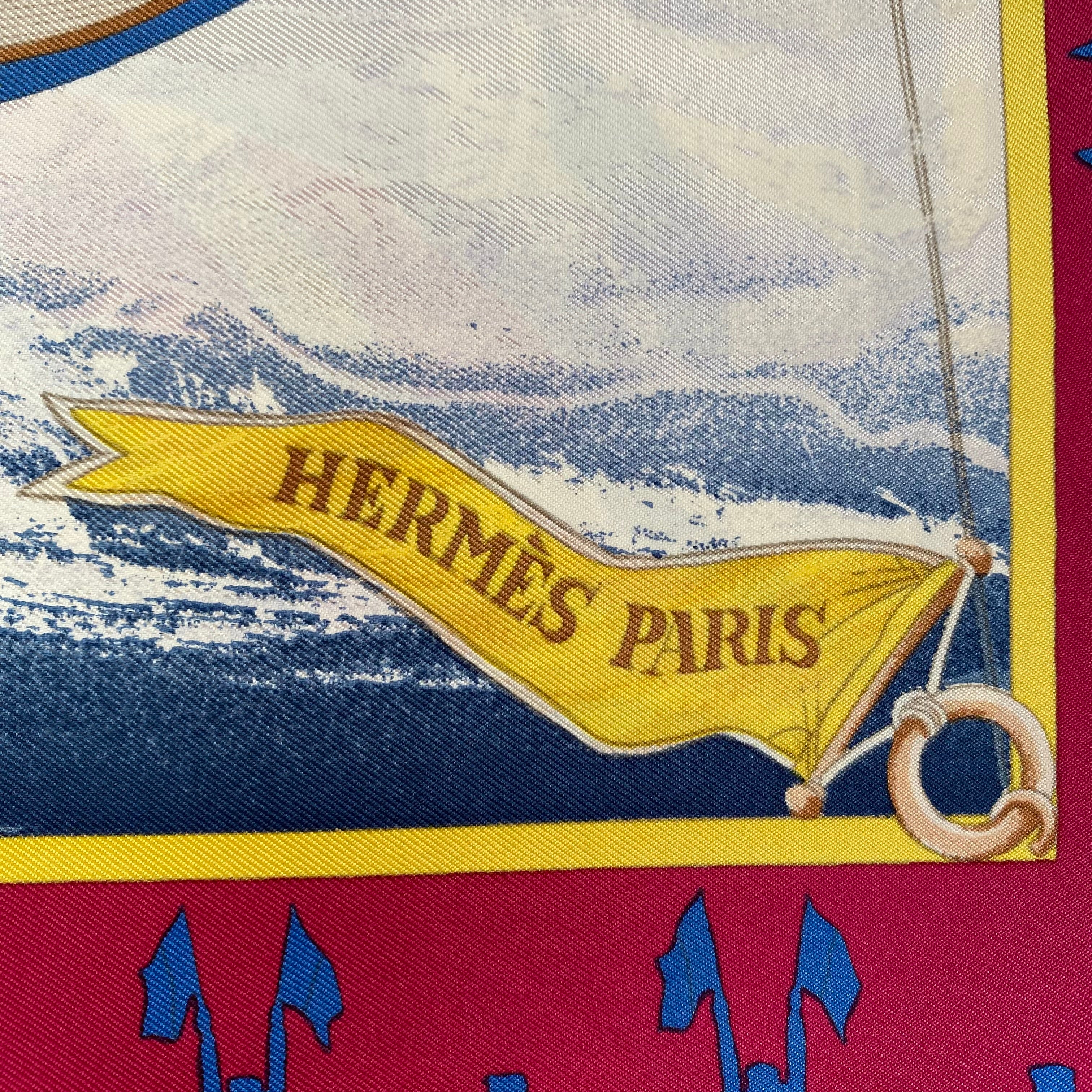 Hermès En Course Silk Scarf