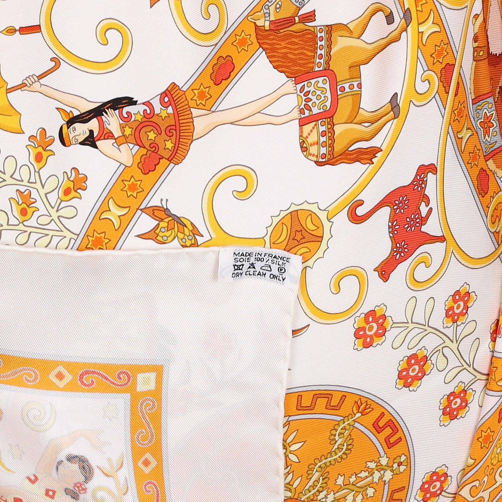 Pristine Hermès Peuple Du Vent Silk Scarf Quite Rare