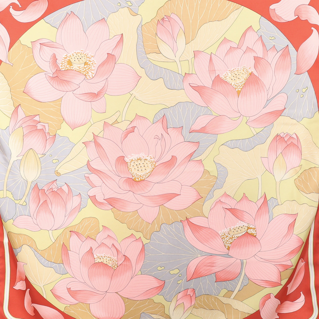 Hermès Fleurs de Lotus Silk Scarf