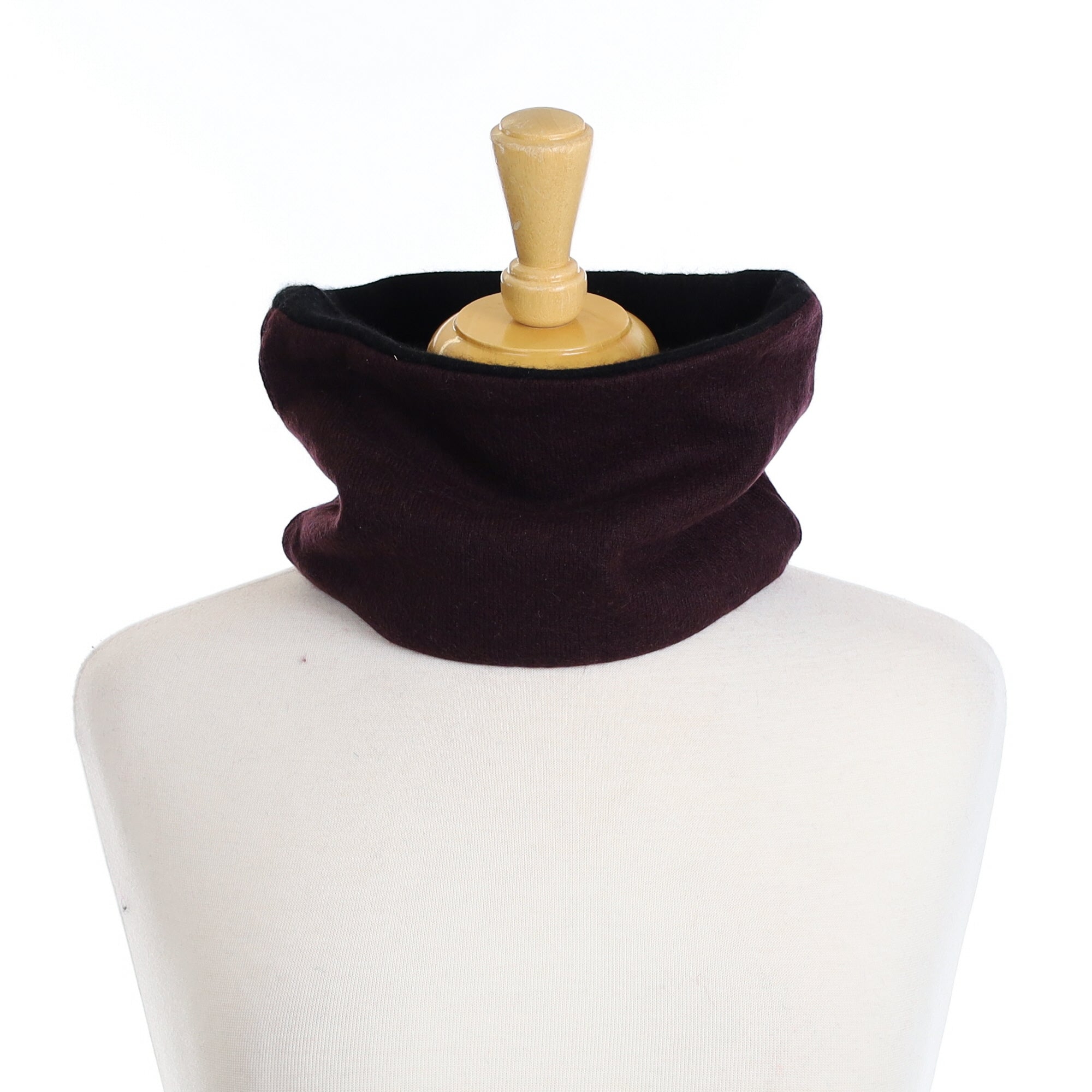 Black and Puce Purple Neck Warmer