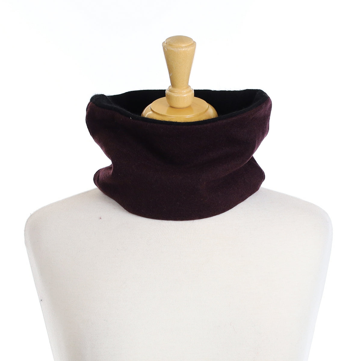 Black and Puce Purple Neck Warmer