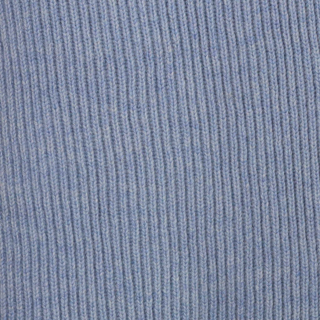 Brand New Scottish Pale Denim Rib Cashmere Scarf