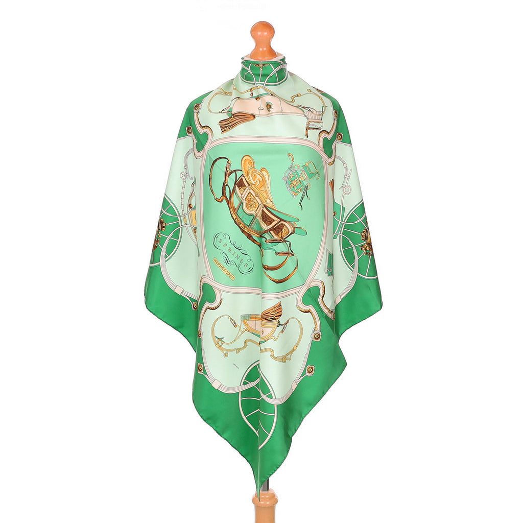 Pristine Hermès Springs Silk Scarf