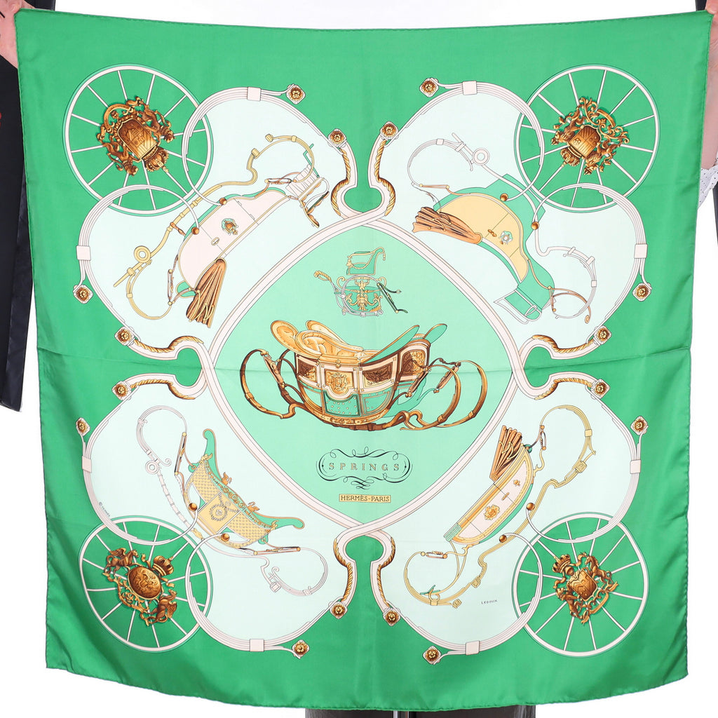 Pristine Hermès Springs Silk Scarf