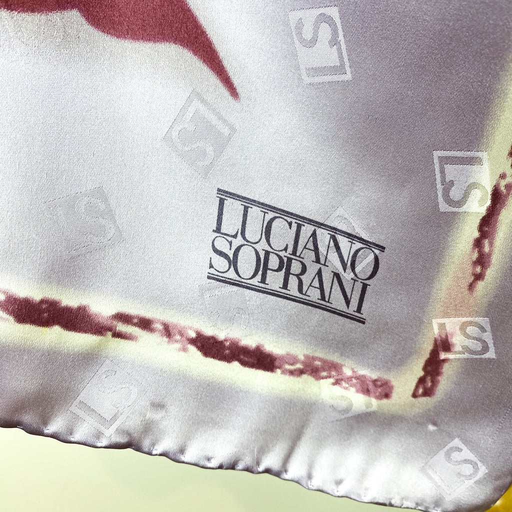 Luciano Soprani Floral Silk Scarf
