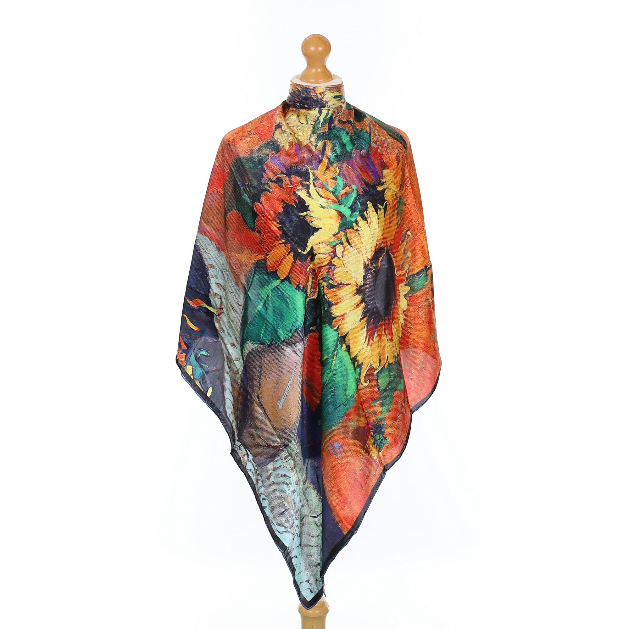 Brand New Sunflower Design Silk Scarf