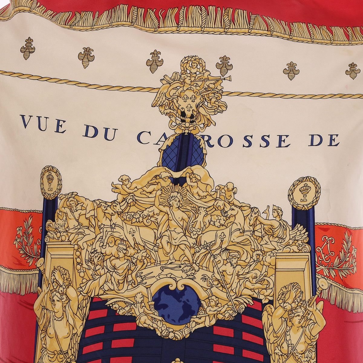 Hermès Vue Du Carrosse De La Galère La Réale Silk Scarf
