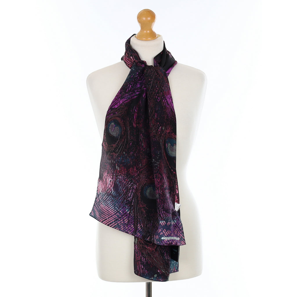 Brand New Cynthia Rowley Pink and Purple Silk Scarf
