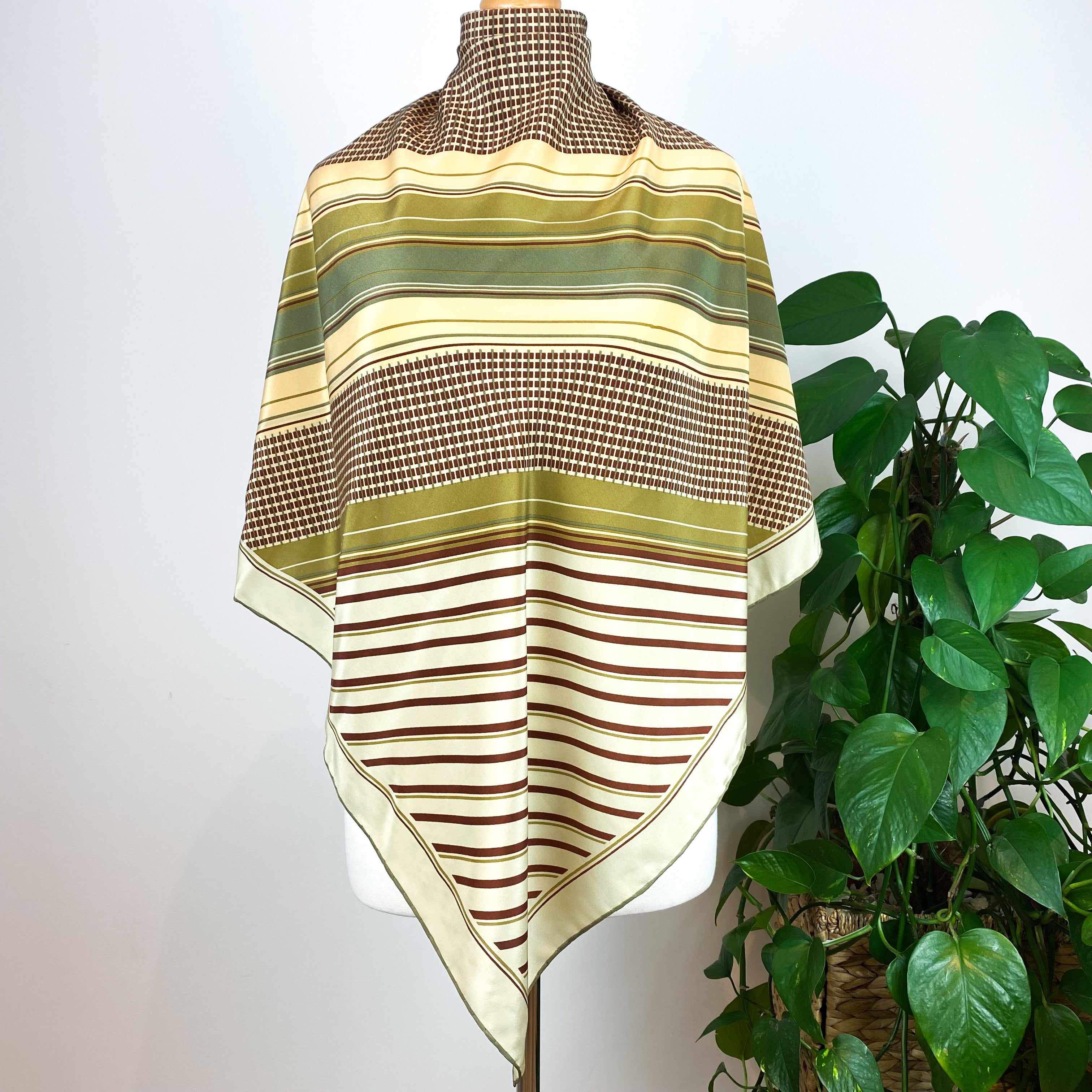 1970’s Ostinelli Geometric Silk Scarf