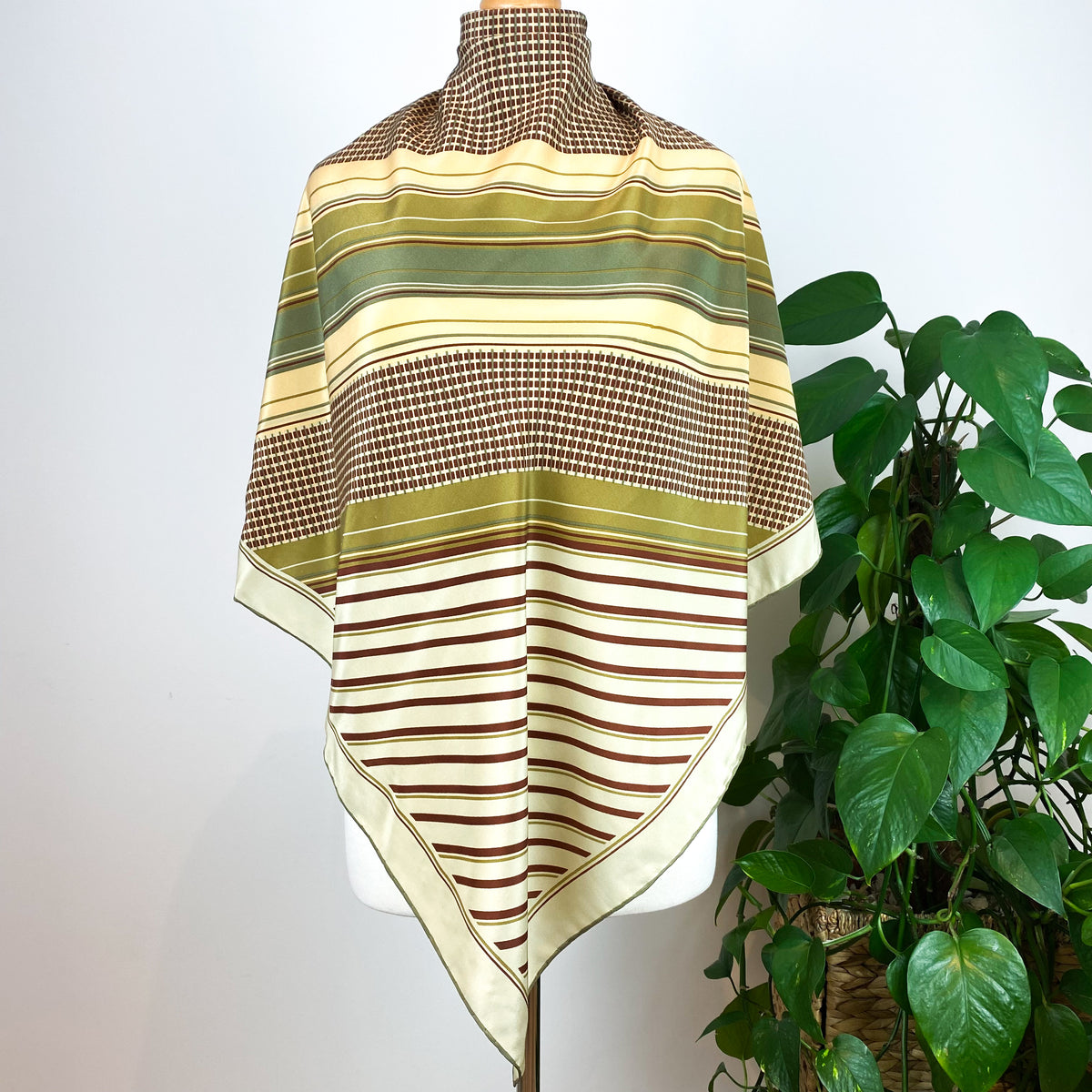 1970’s Ostinelli Geometric Silk Scarf