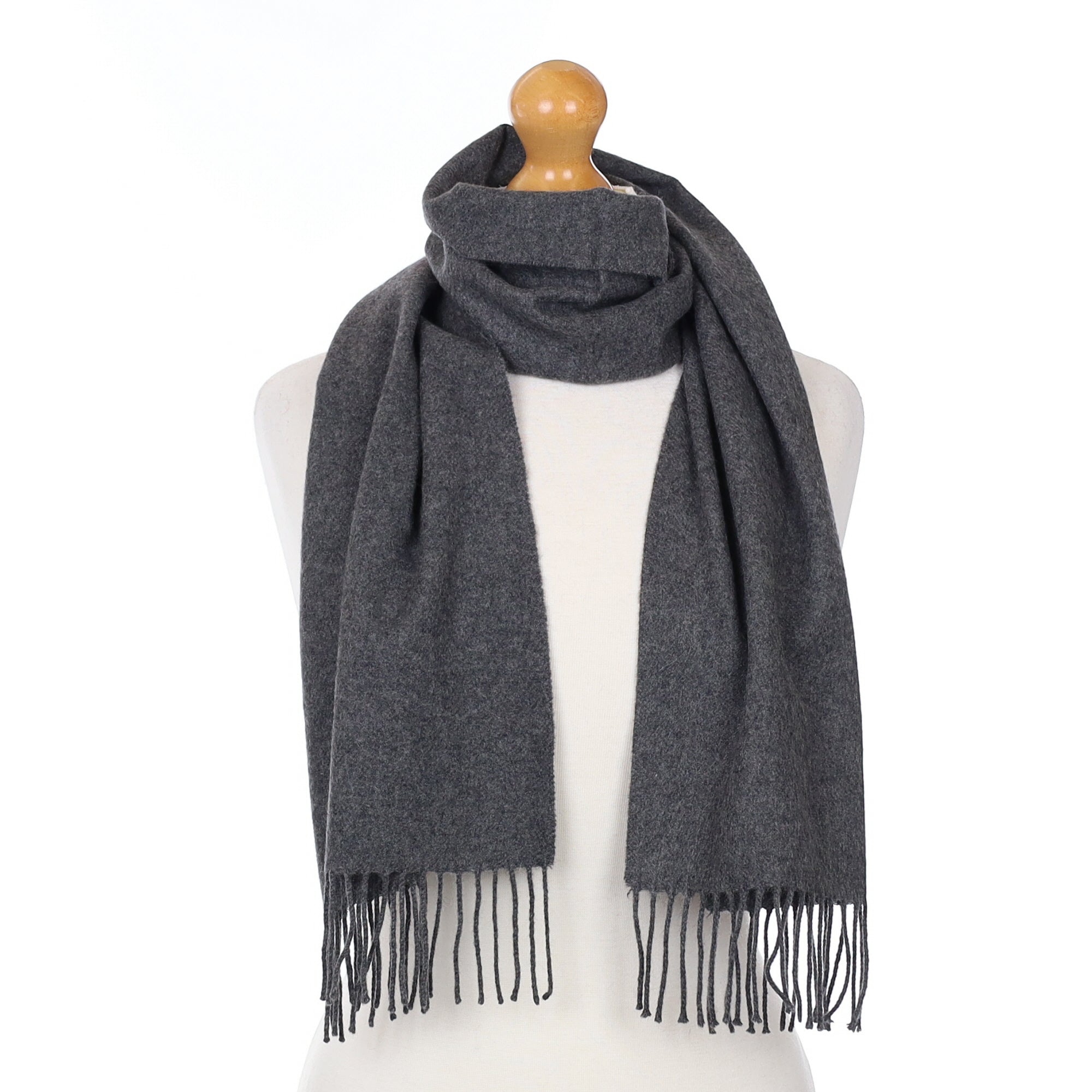 Slate Grey Cashmere Woven Scarf