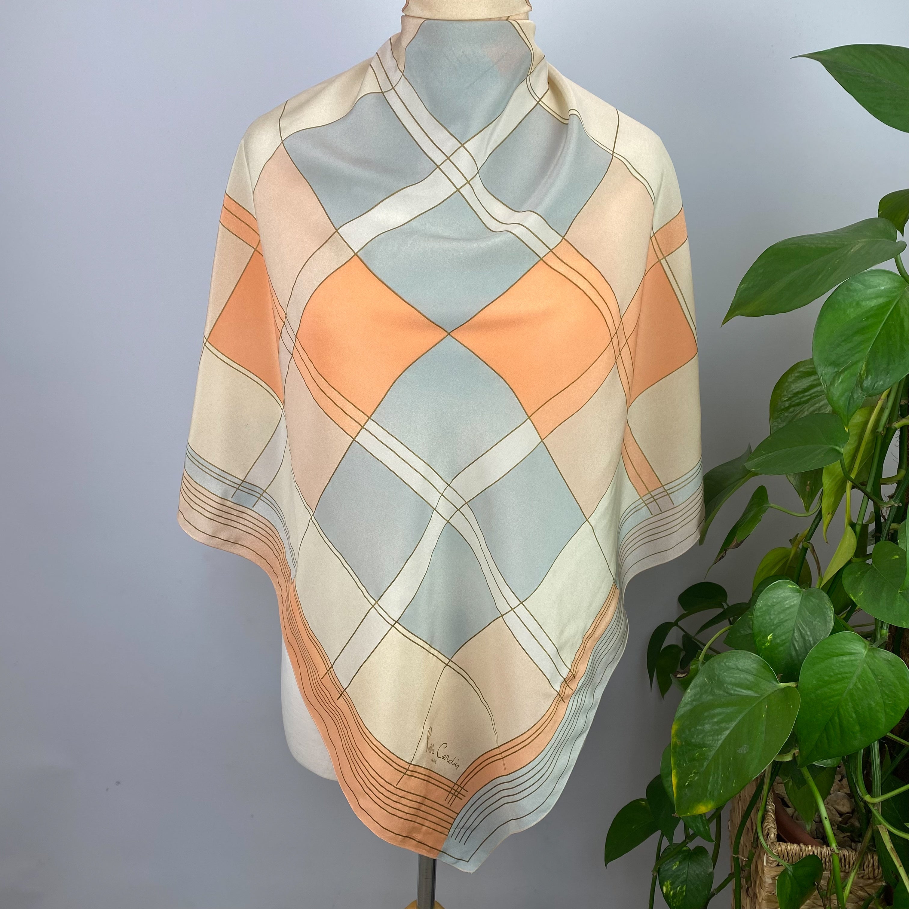 1970s Pierre Cardin French Vintage Silk Scarf