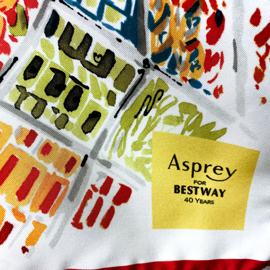 Asprey Town Scene Silk Scarf