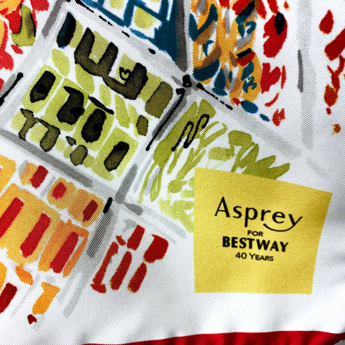 Asprey Town Scene Silk Scarf