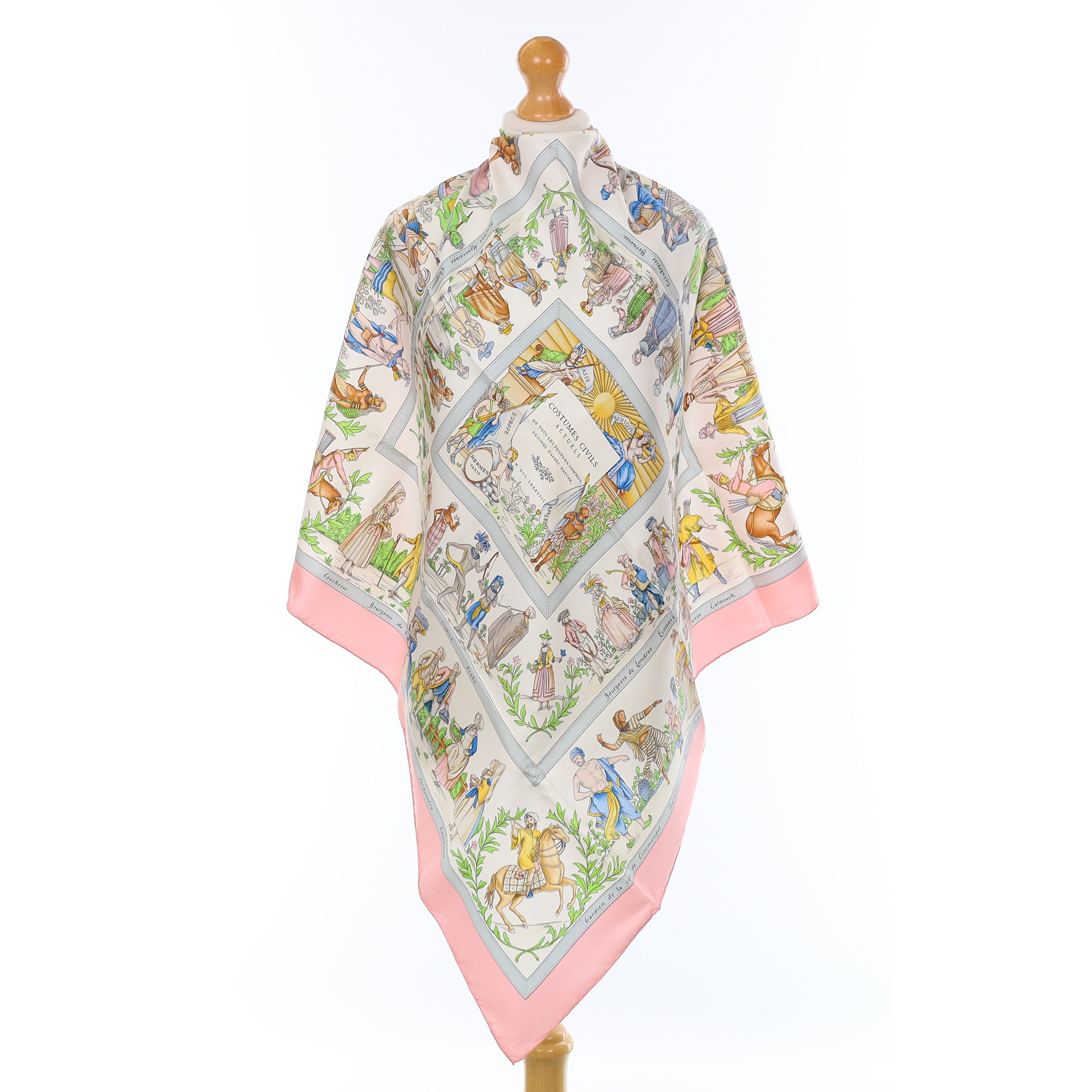 Hermès Costumes Civils Actuels Silk Scarf Rare