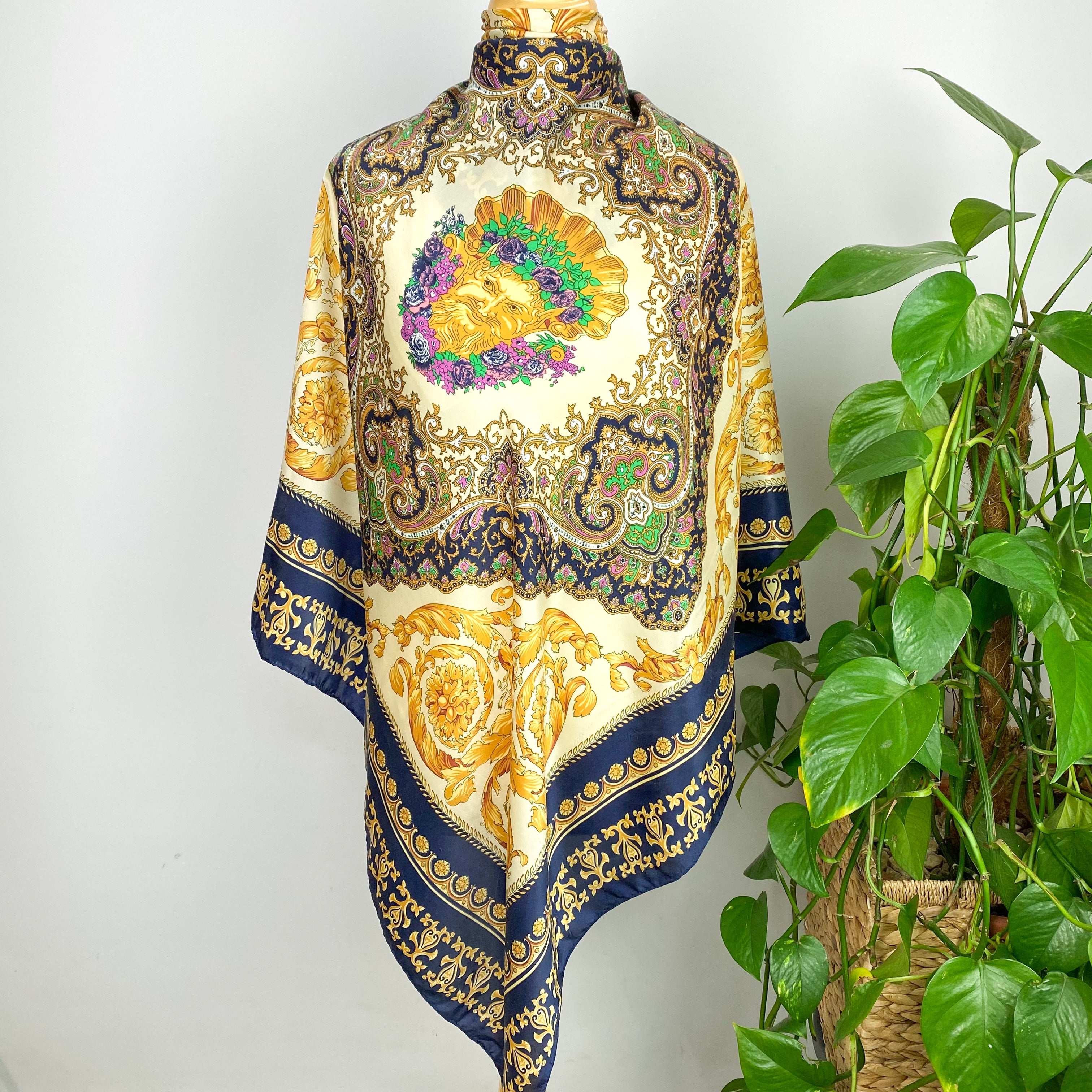 Baroque Style Vintage Silk Scarf
