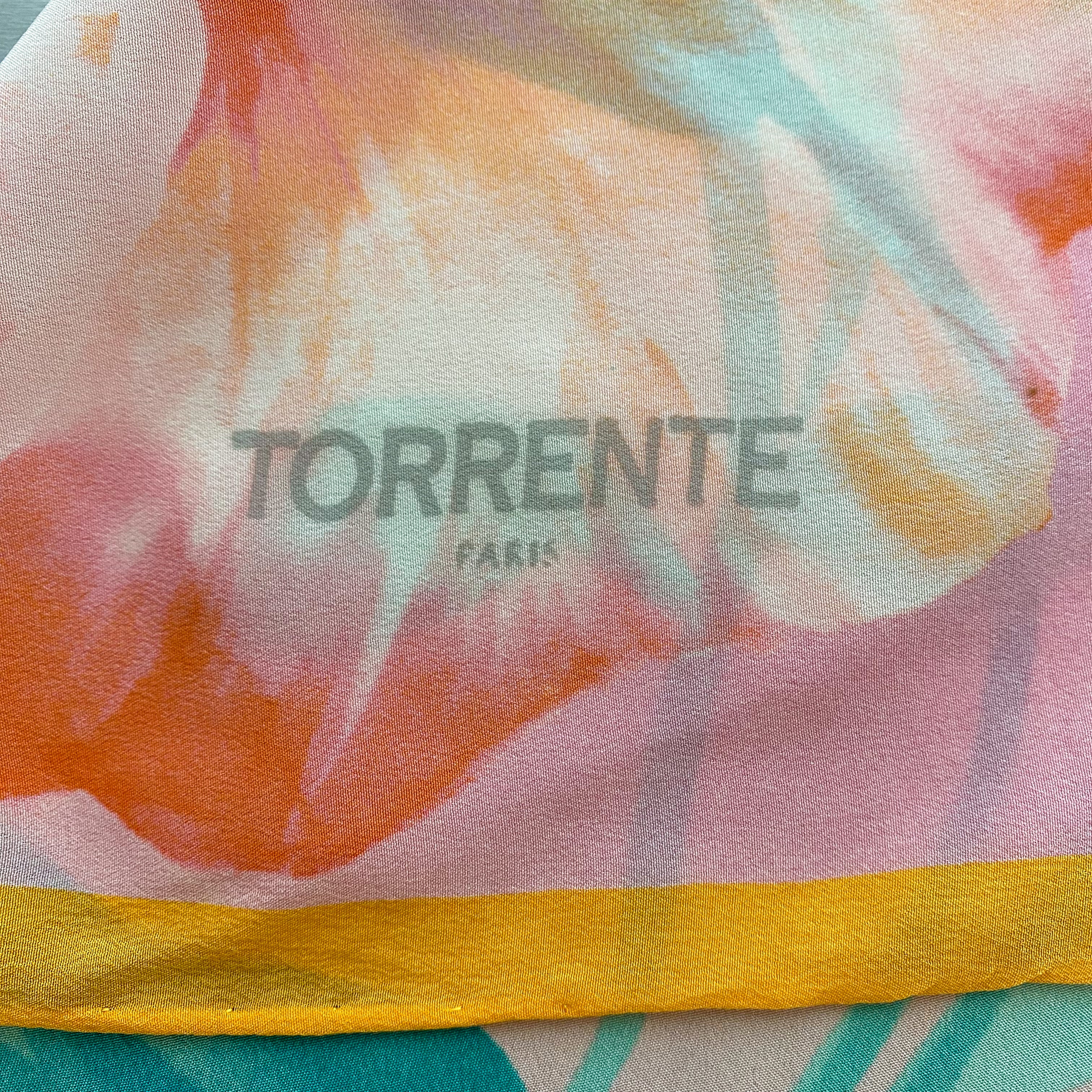 Torrente Floral French Silk Scarf