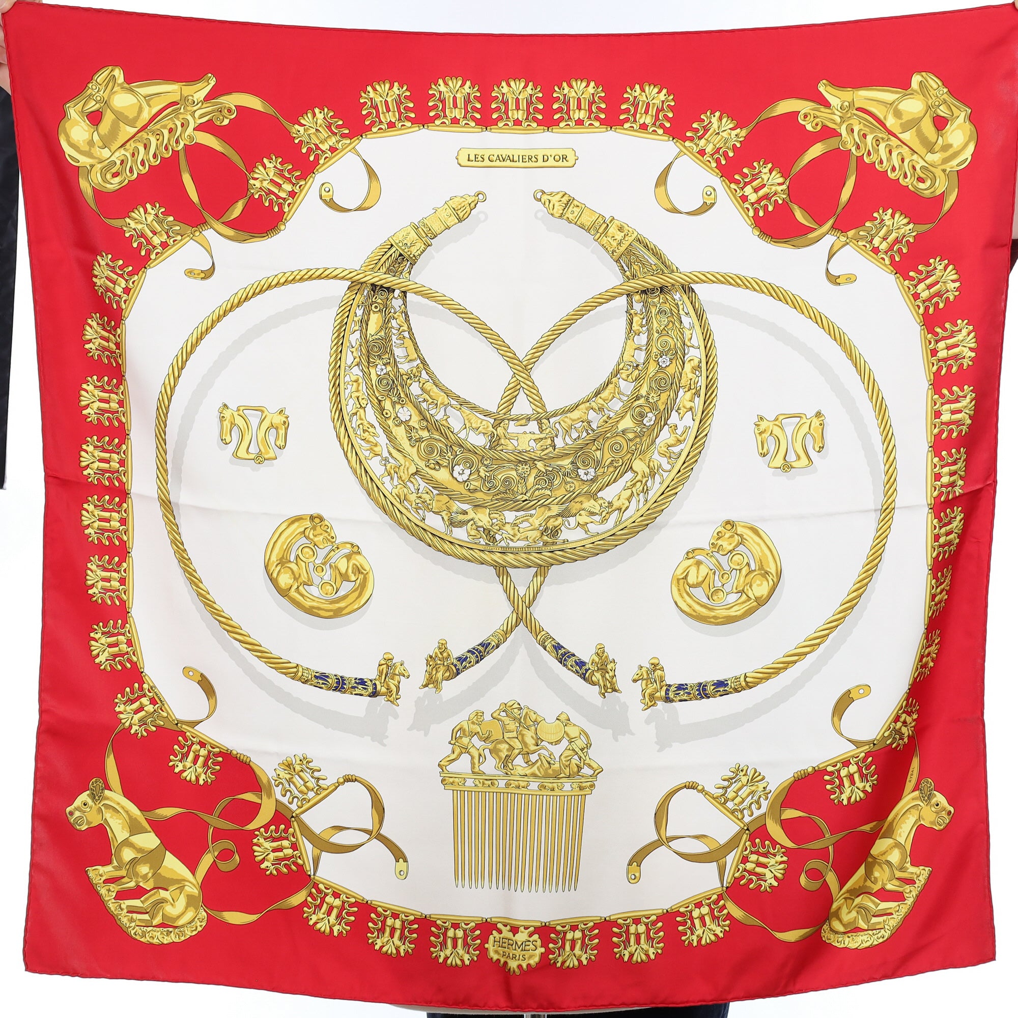 Hermès Les Cavaliers D’or Silk Scarf