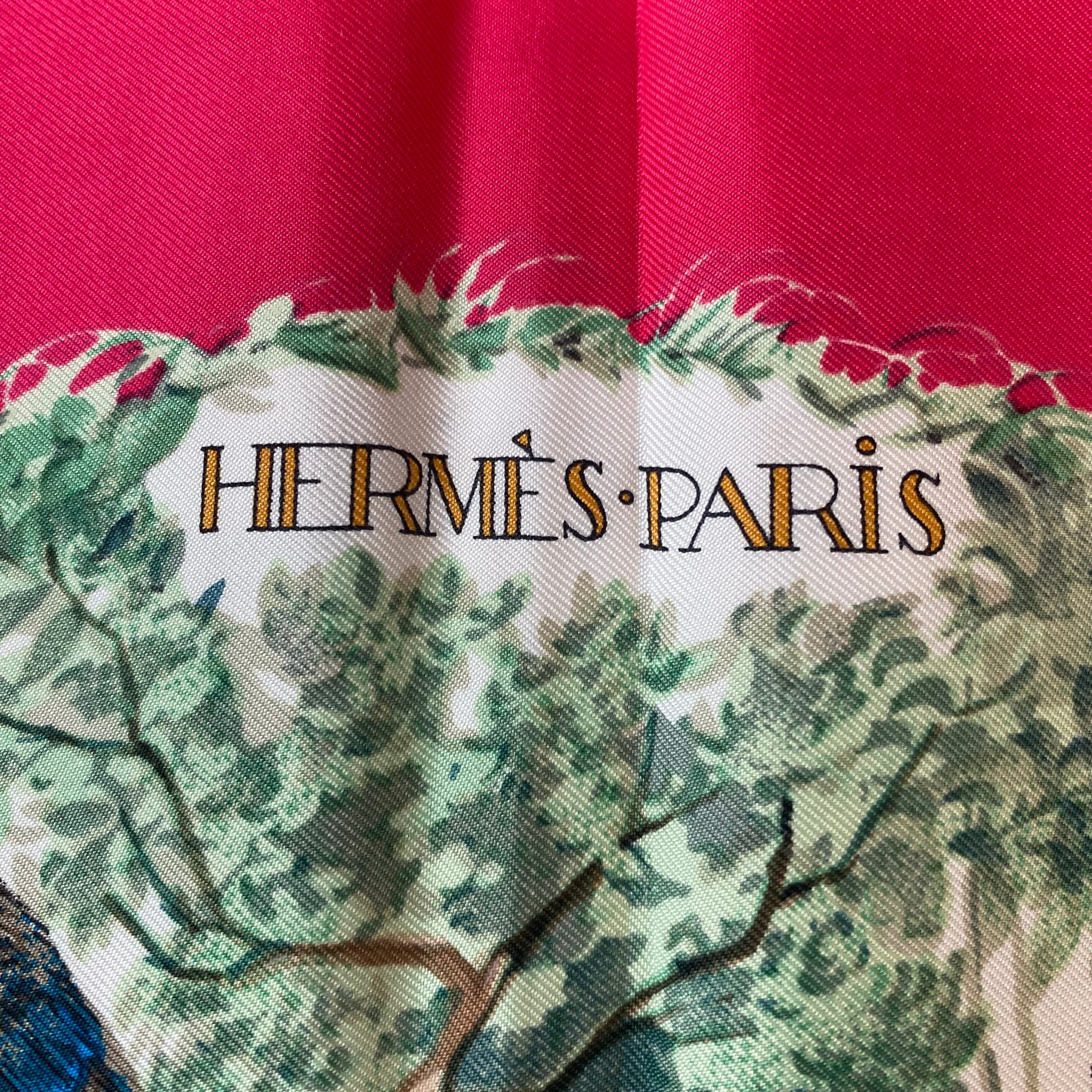 Pristine Boxed Hermès Equateur Silk Scarf Quite Rare
