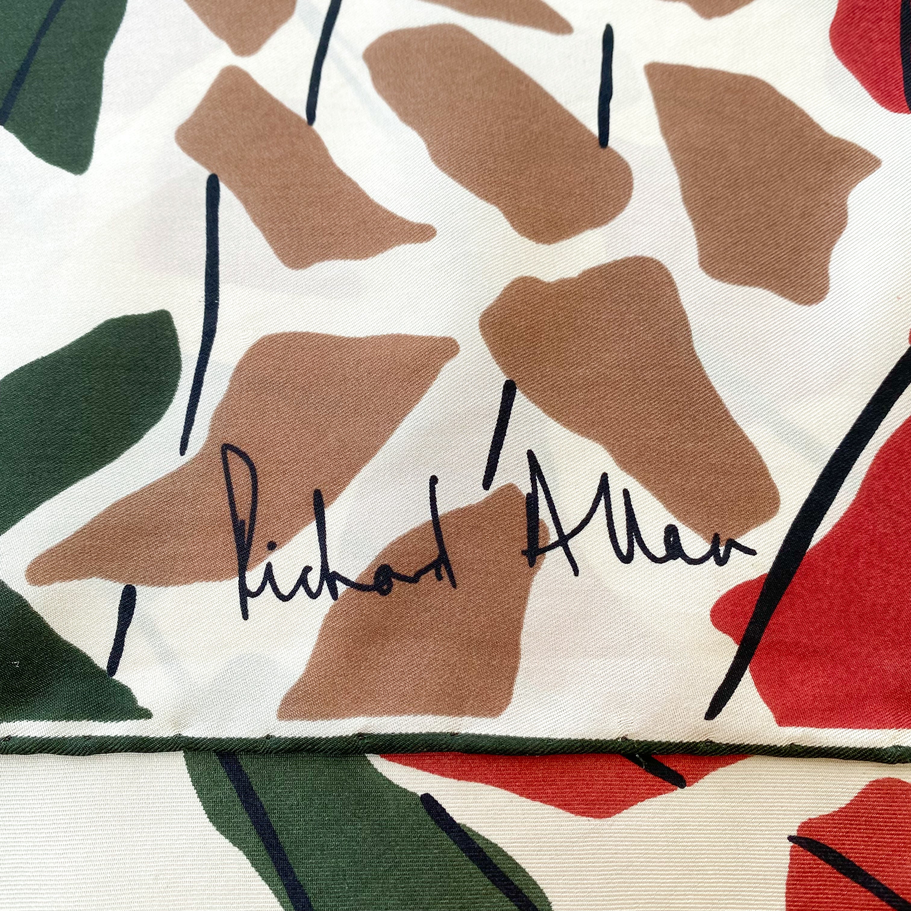 1970s Richard Allan Vintage Silk Scarf