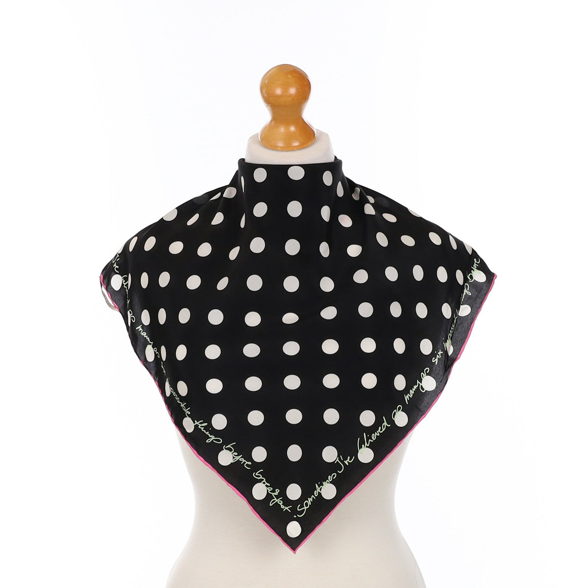 Codello Black and White Spotted Silk Scarf