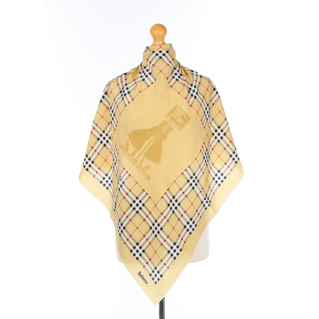 Brand New Burberrys Tartan Silk Scarf
