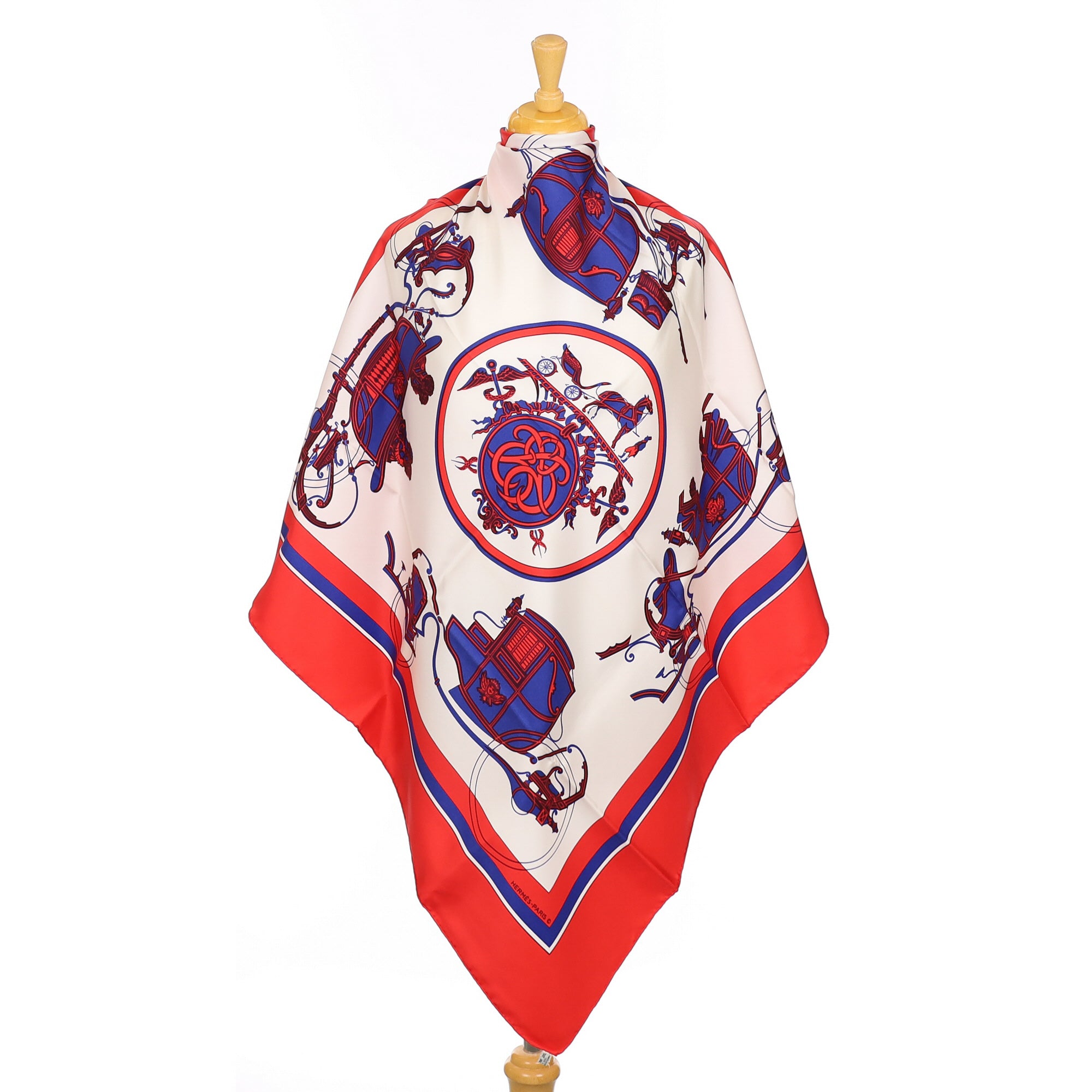 Brand New Boxed Hermès Ex Libris Silk Scarf