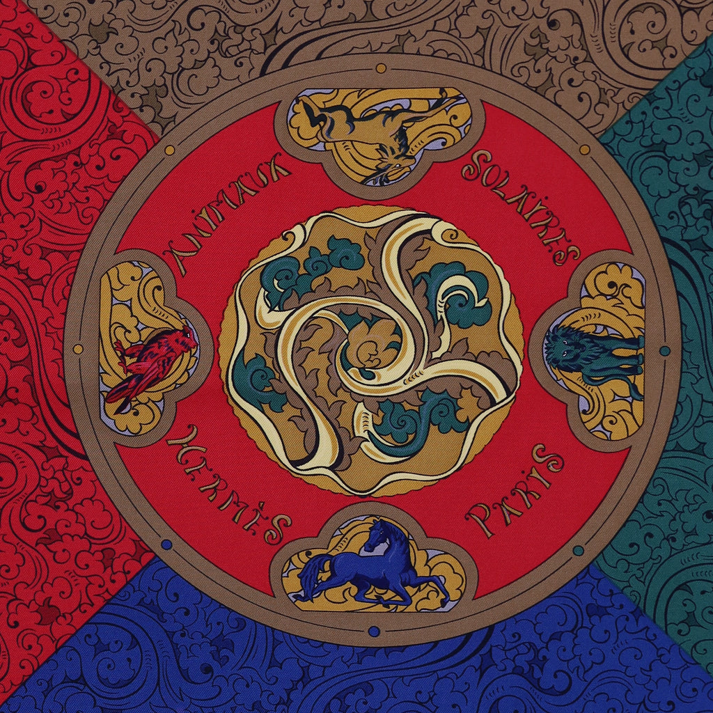 Hermès Animaux Solaires Silk Scarf