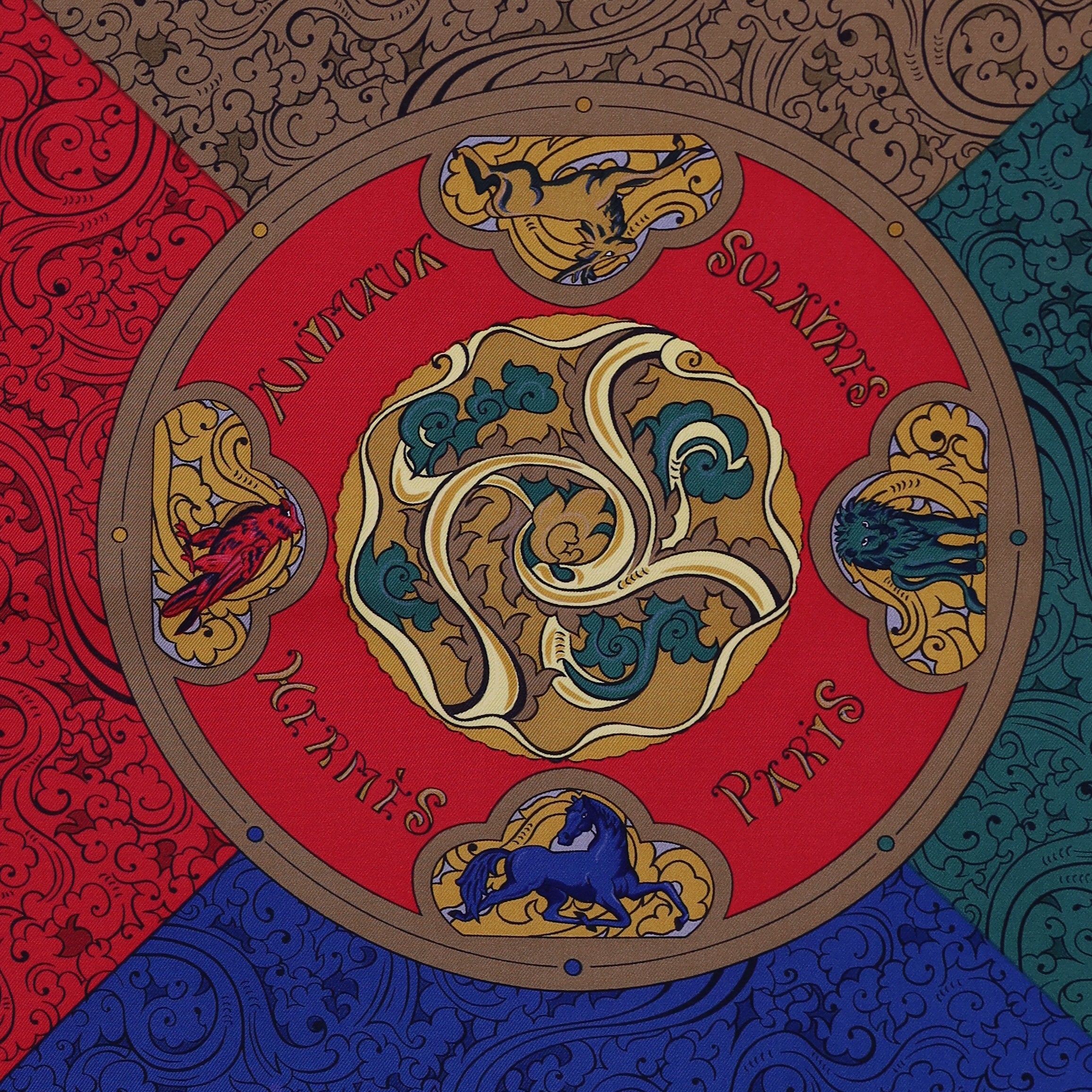 Hermès Animaux Solaires Silk Scarf