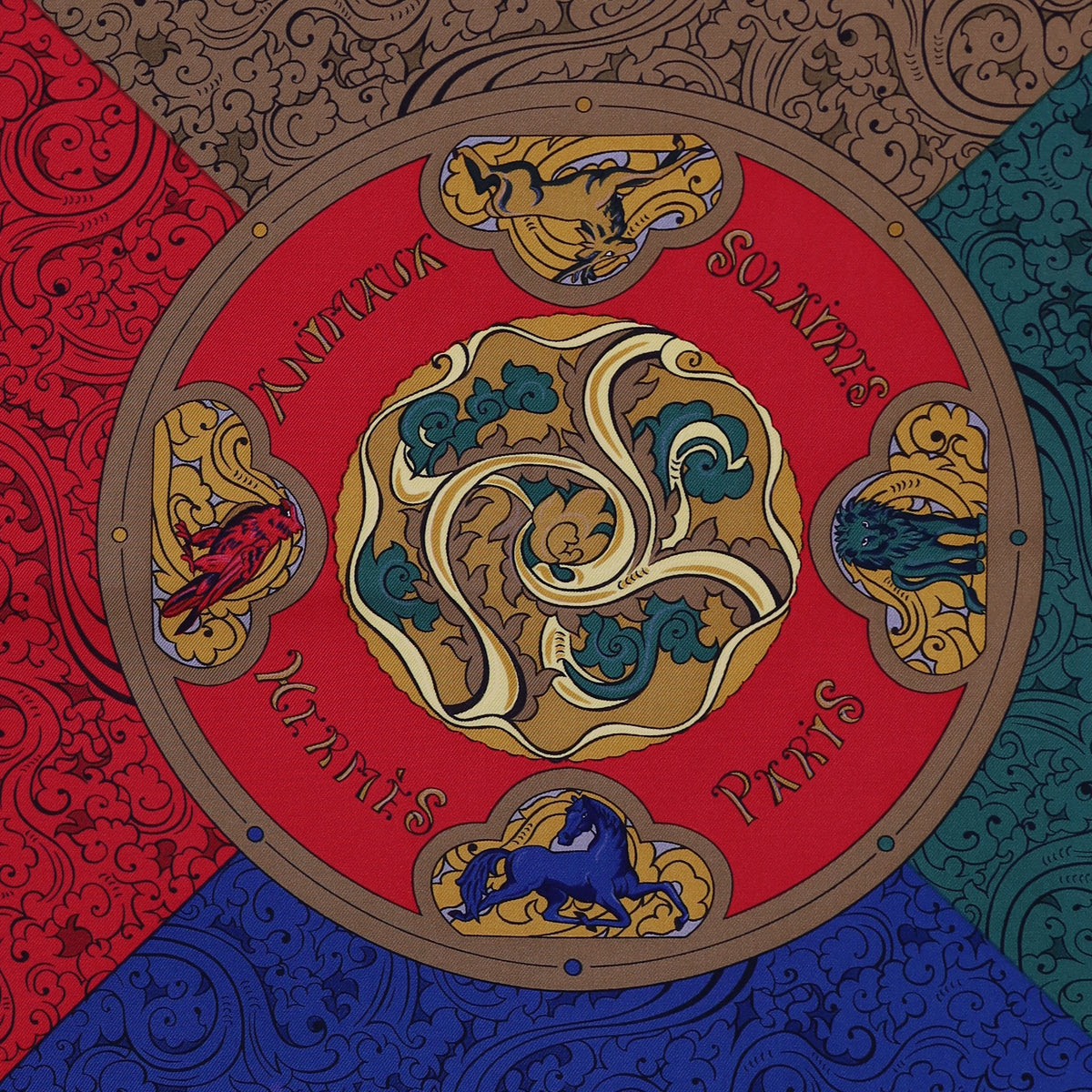 Hermès Animaux Solaires Silk Scarf