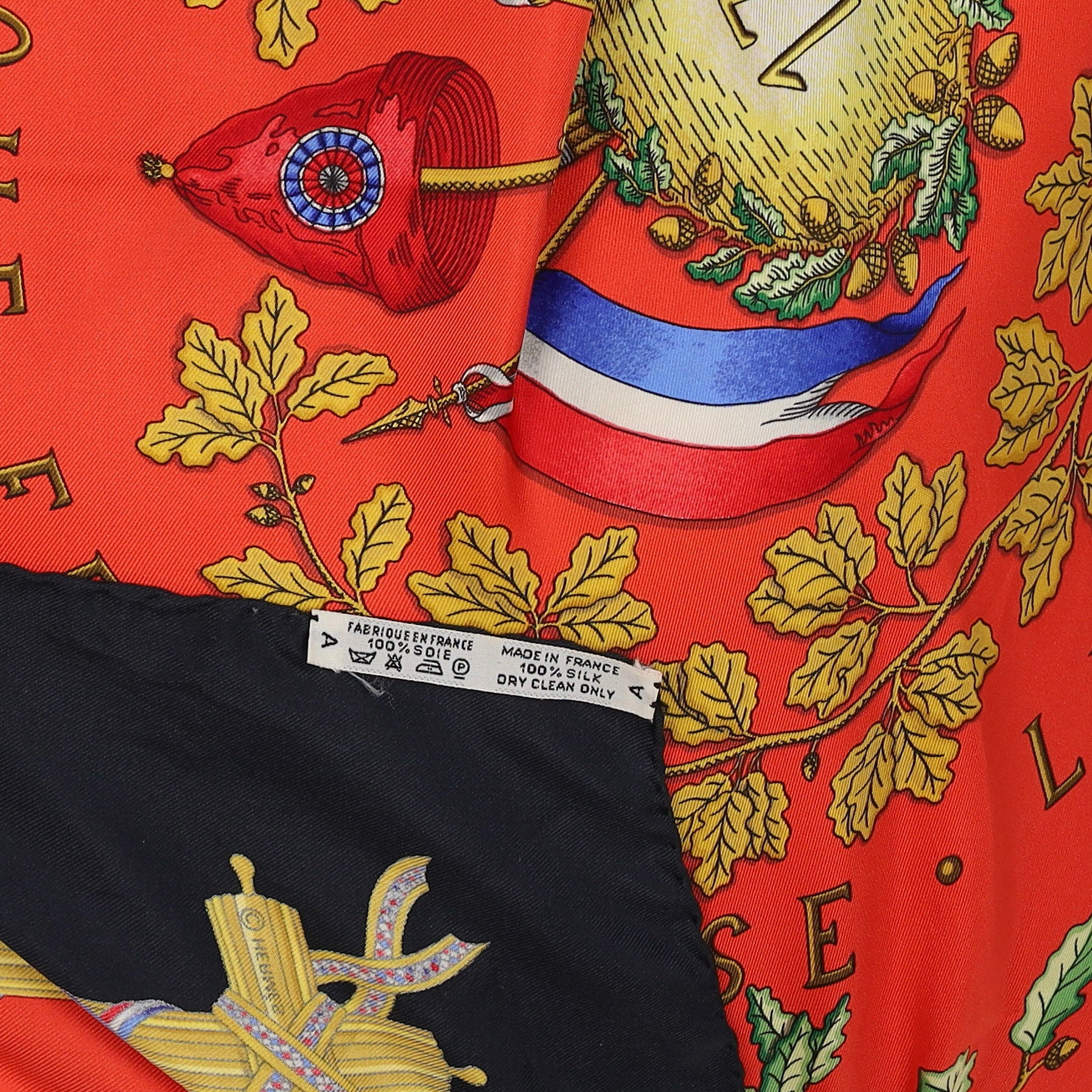 Hermès Égalité Franternité République Français Liberté  Silk Scarf