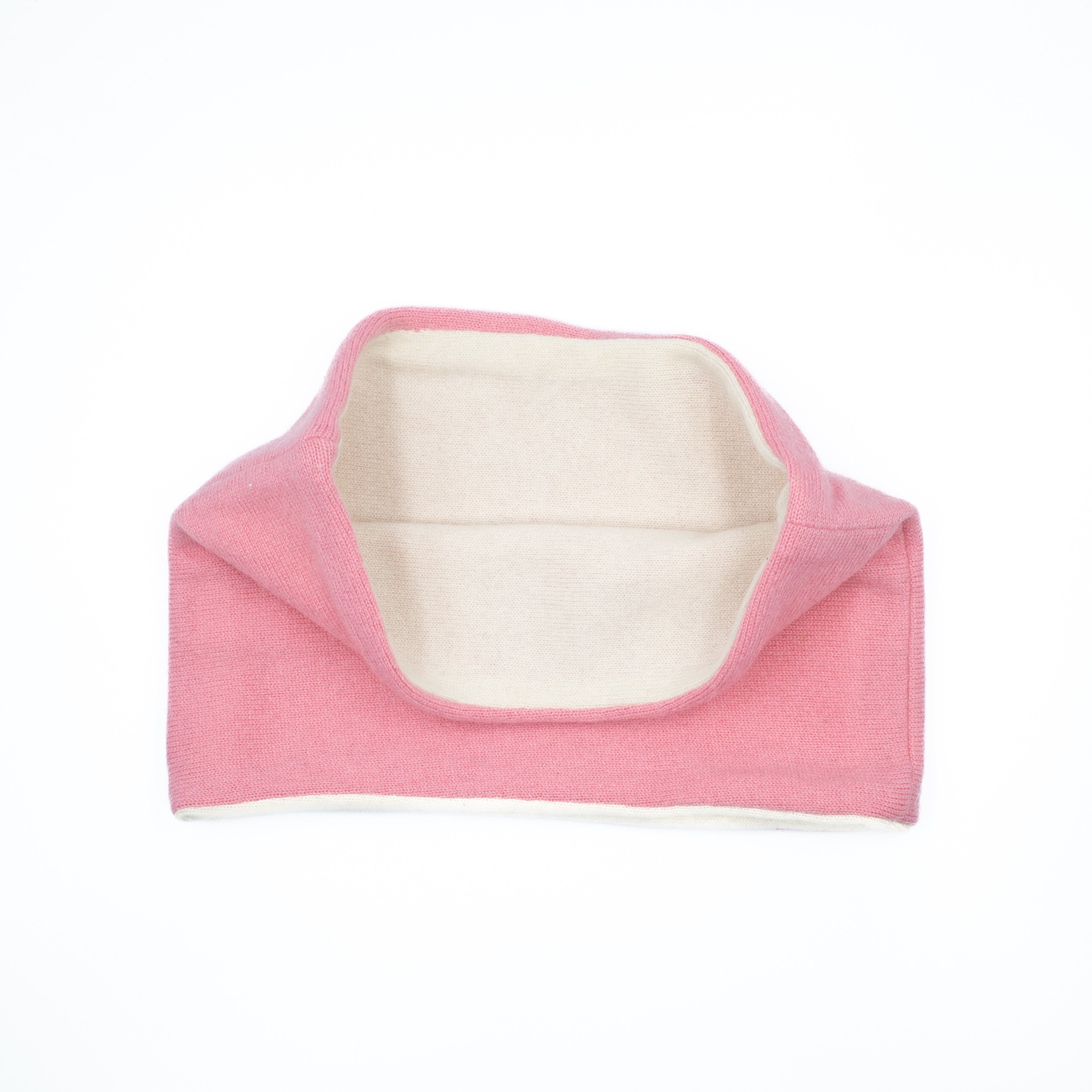 Bubblegum Pink and Cream Cashmere Neck Warmer