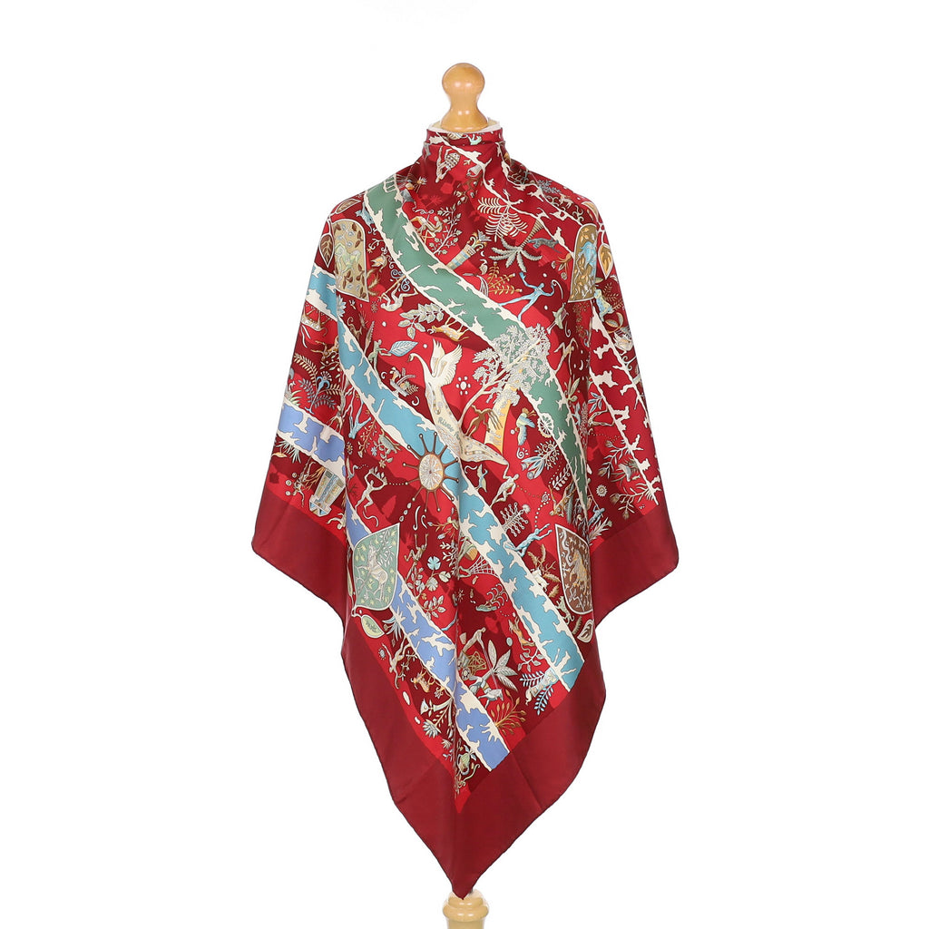 Pristine Hermès Rives Fertiles Silk Scarf