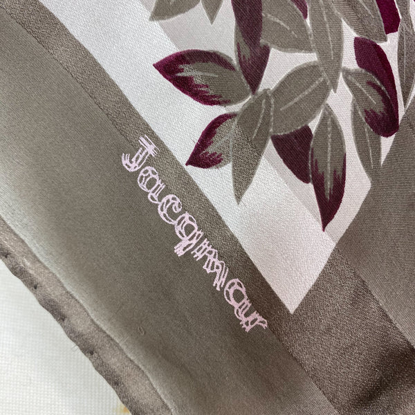 Immaculate 1980s Jacqmar Floral Vintage Silk Scarf
