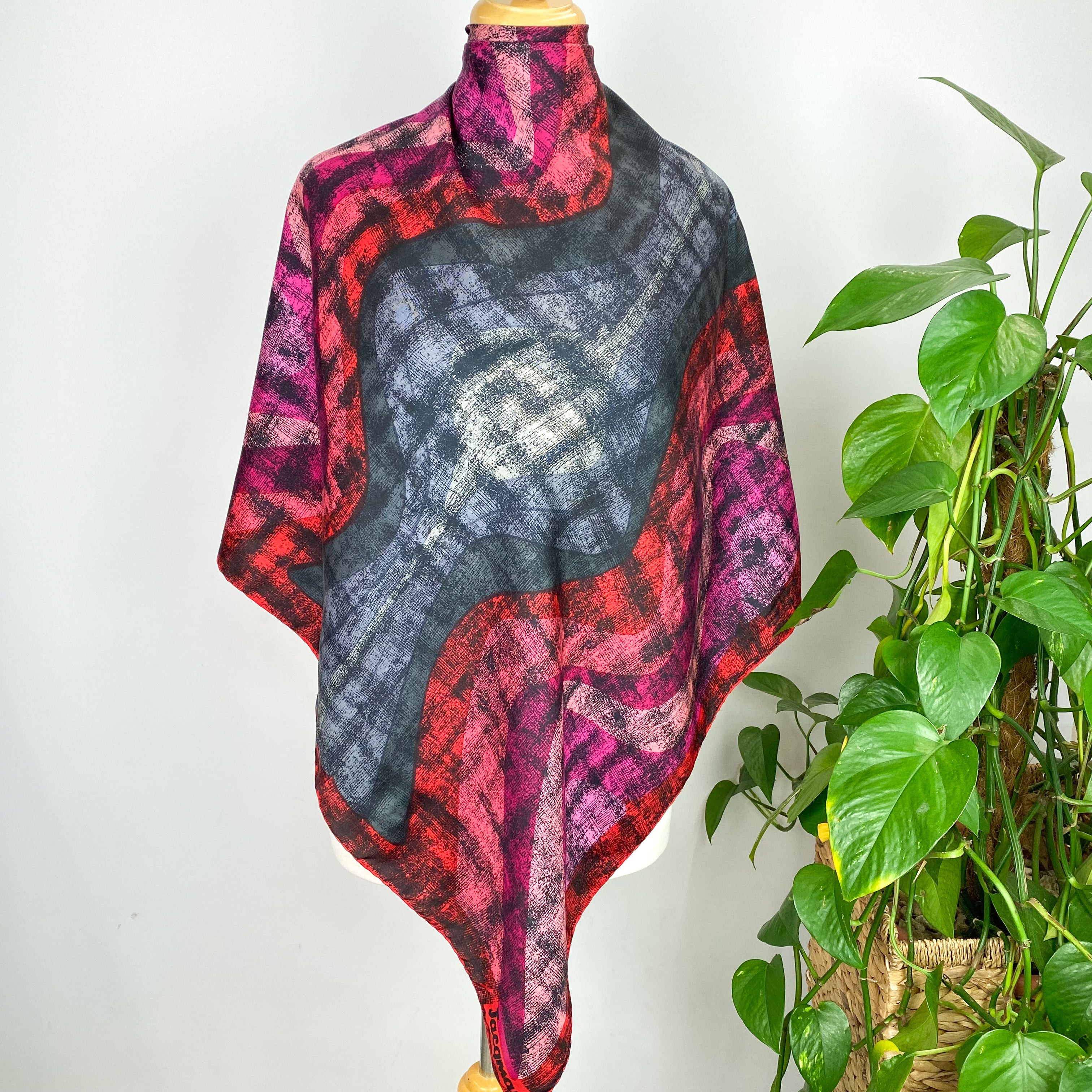 Vintage Pink Jacqmar Silk Scarf