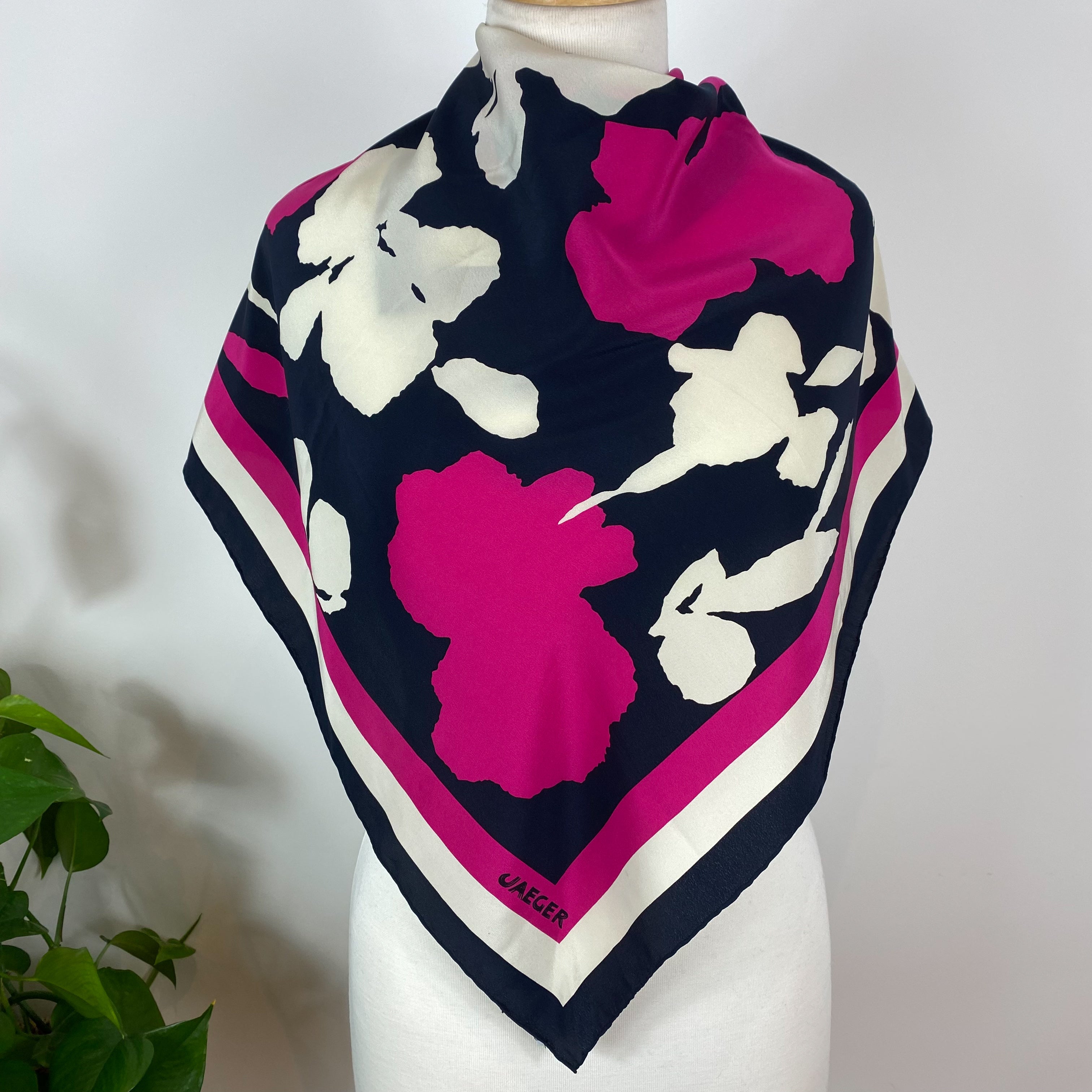 Jaeger Bright Floral Immaculate Silk Scarf